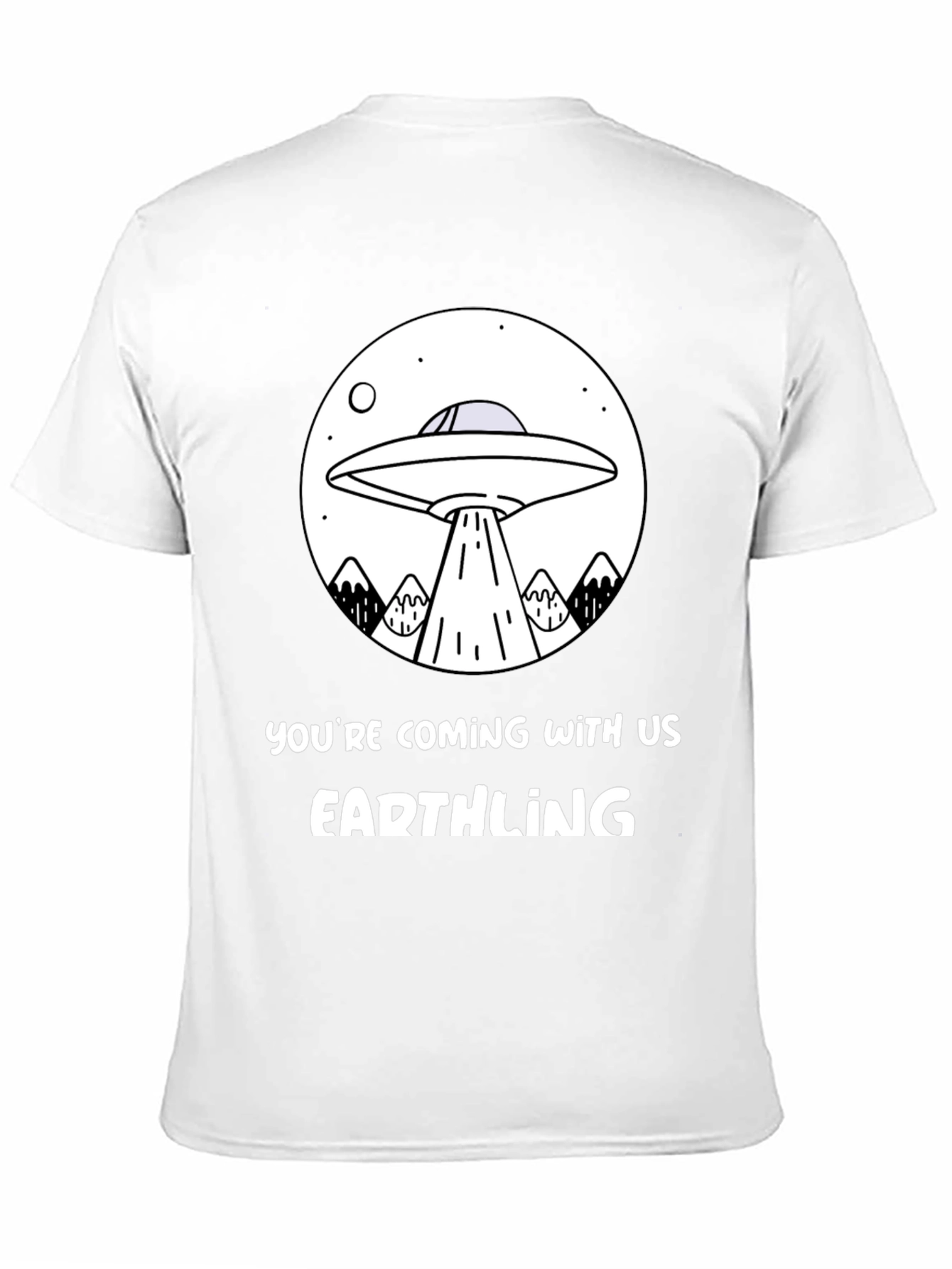 UFO Abduction Earthling Graphic T-Shirt