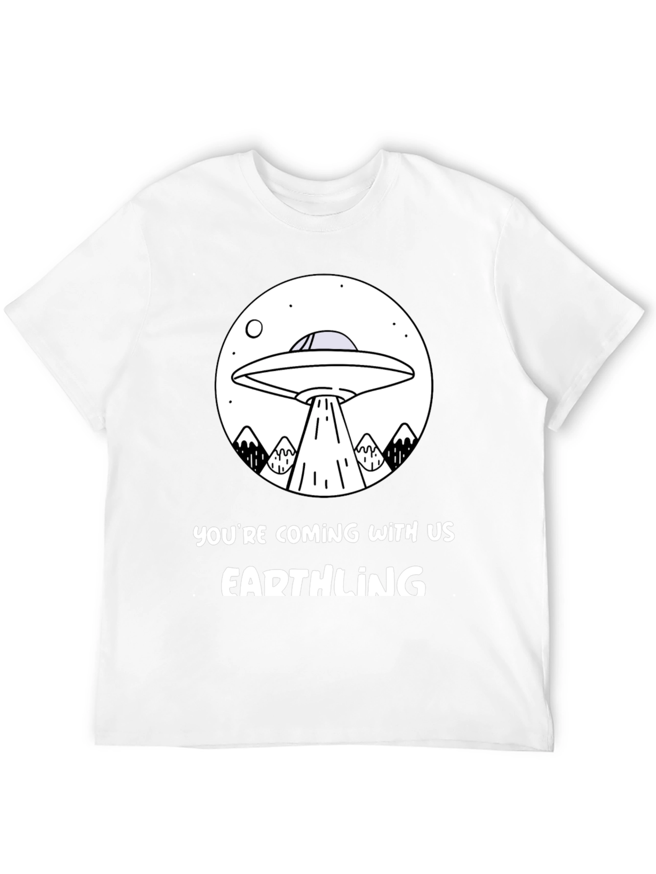 UFO Abduction Earthling Graphic T-Shirt