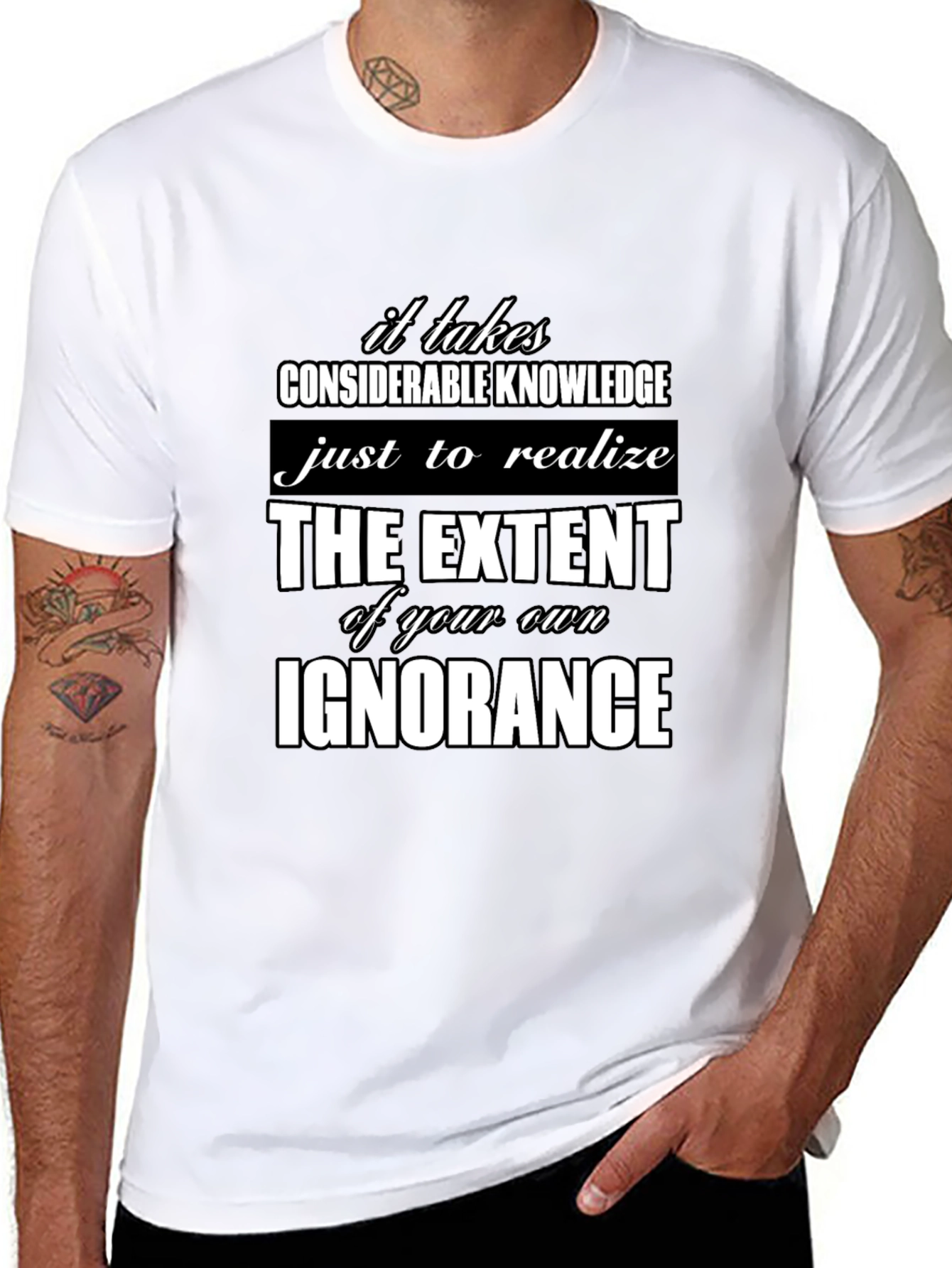 Ignorance Knowledge Quote Graphic Tee