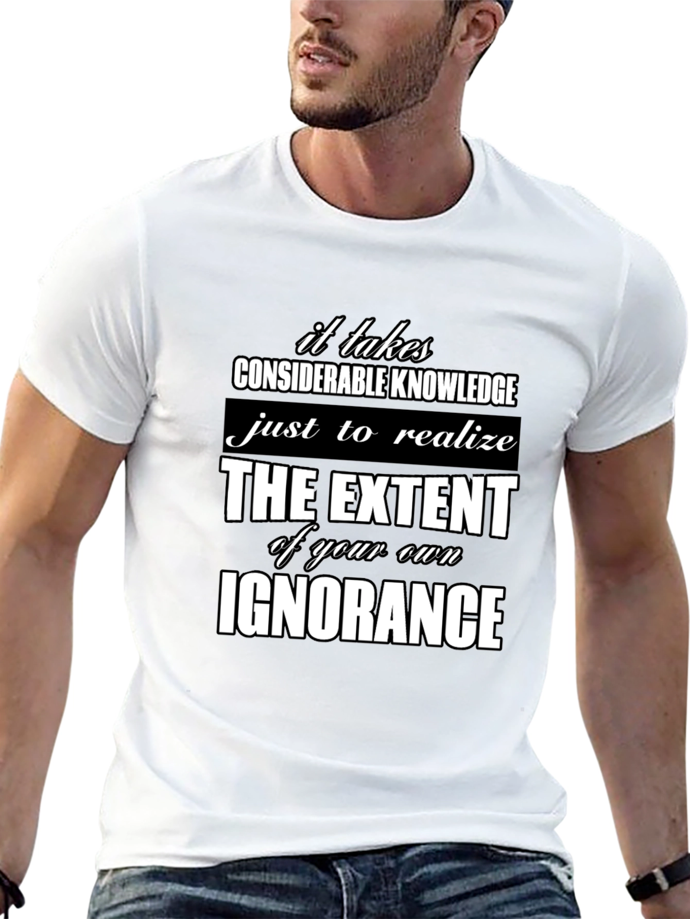 Ignorance Knowledge Quote Graphic Tee