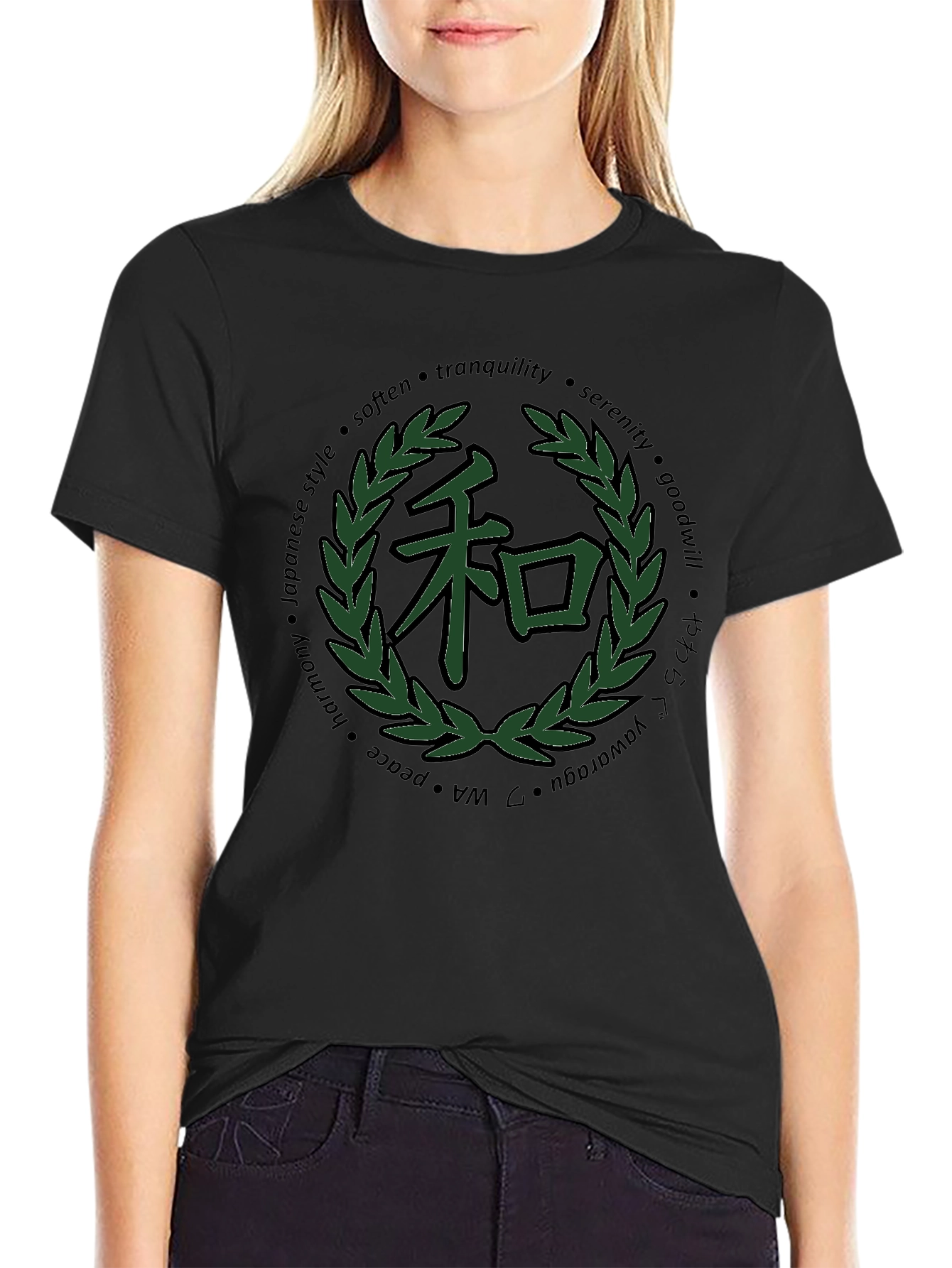 Japanese Tranquility Graphic T-Shirt - Harmony & Serenity Design