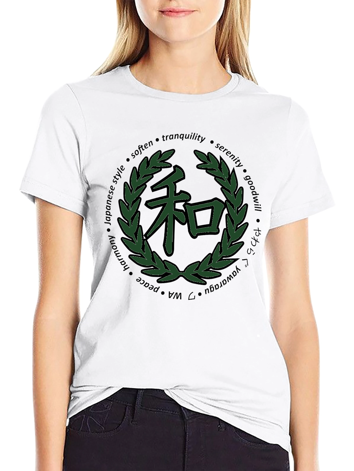Japanese Tranquility Graphic T-Shirt - Harmony & Serenity Design