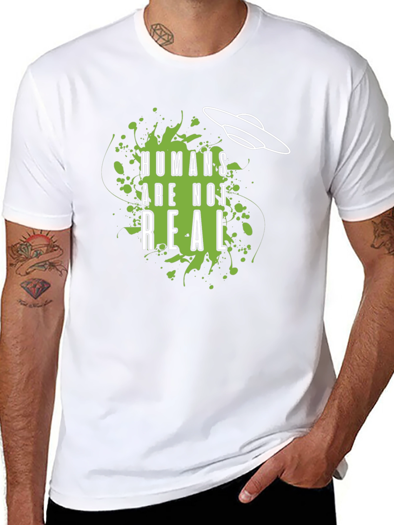 Humans Are Not Real Graphic Tee