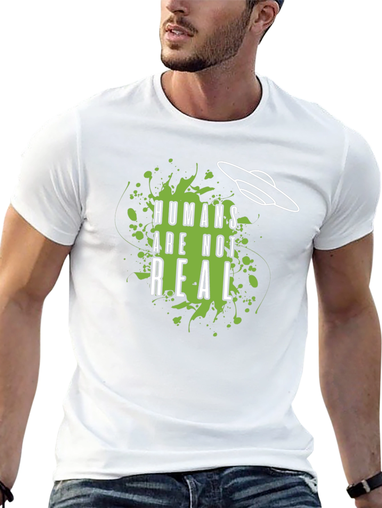 Humans Are Not Real Graphic Tee