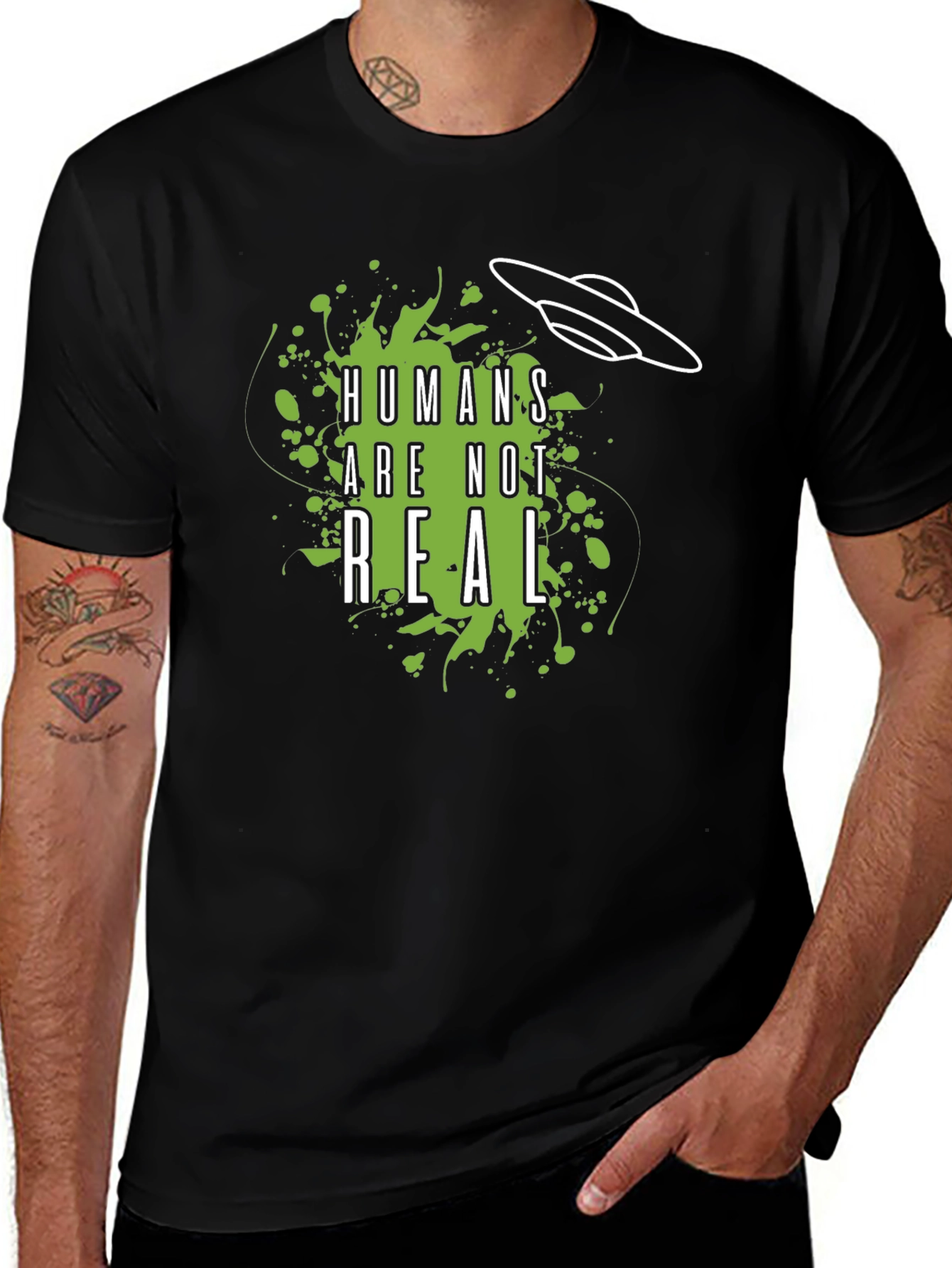 Humans Are Not Real Graphic Tee