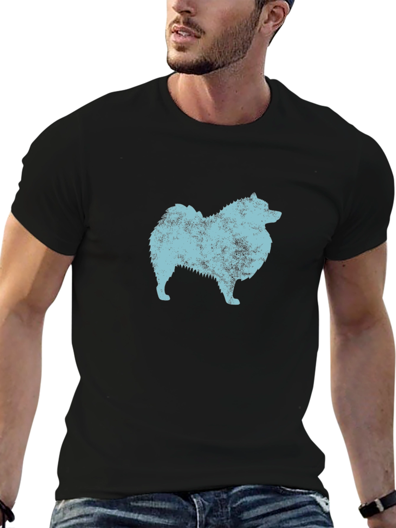 Dog Breed Silhouette Graphic Tee - Black