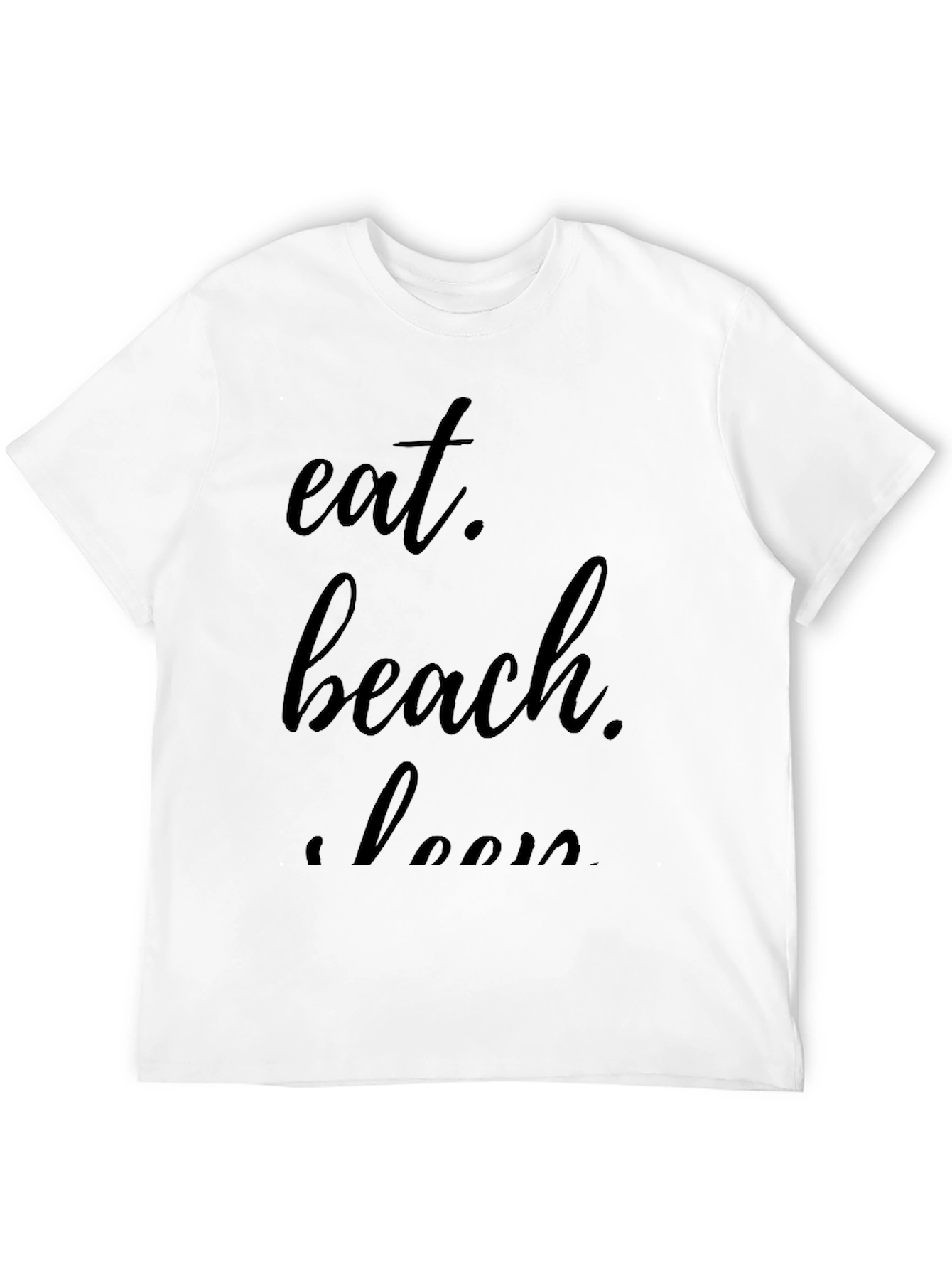 Eat Beach Sleep Black Graphic Tee