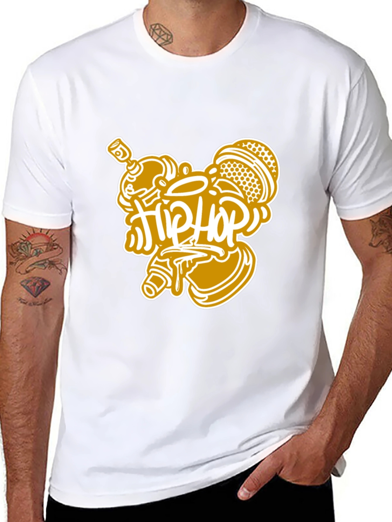 Hip Hop Graphic Black T-Shirt