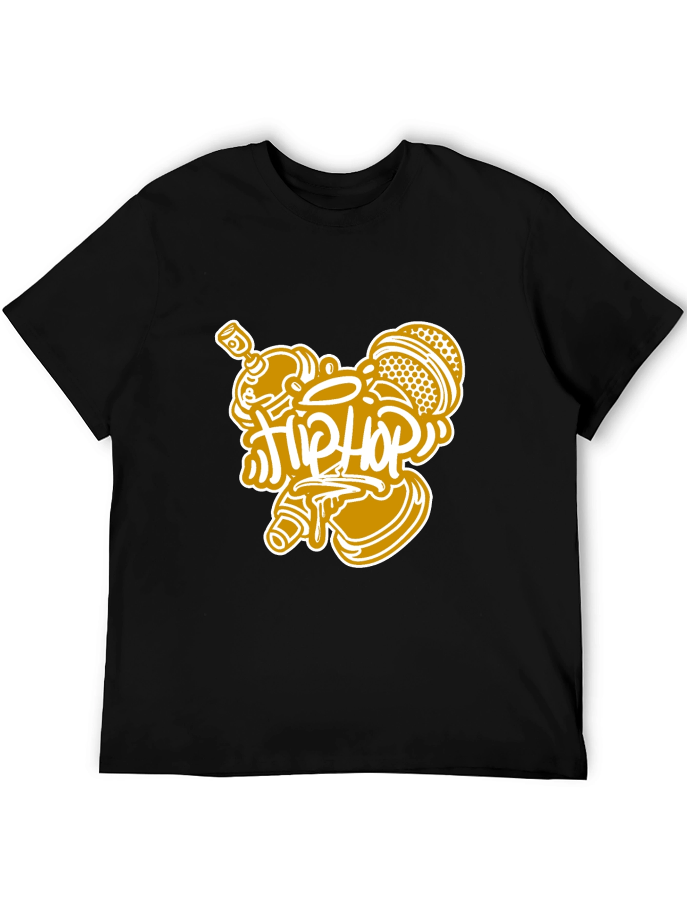 Hip Hop Graphic Black T-Shirt