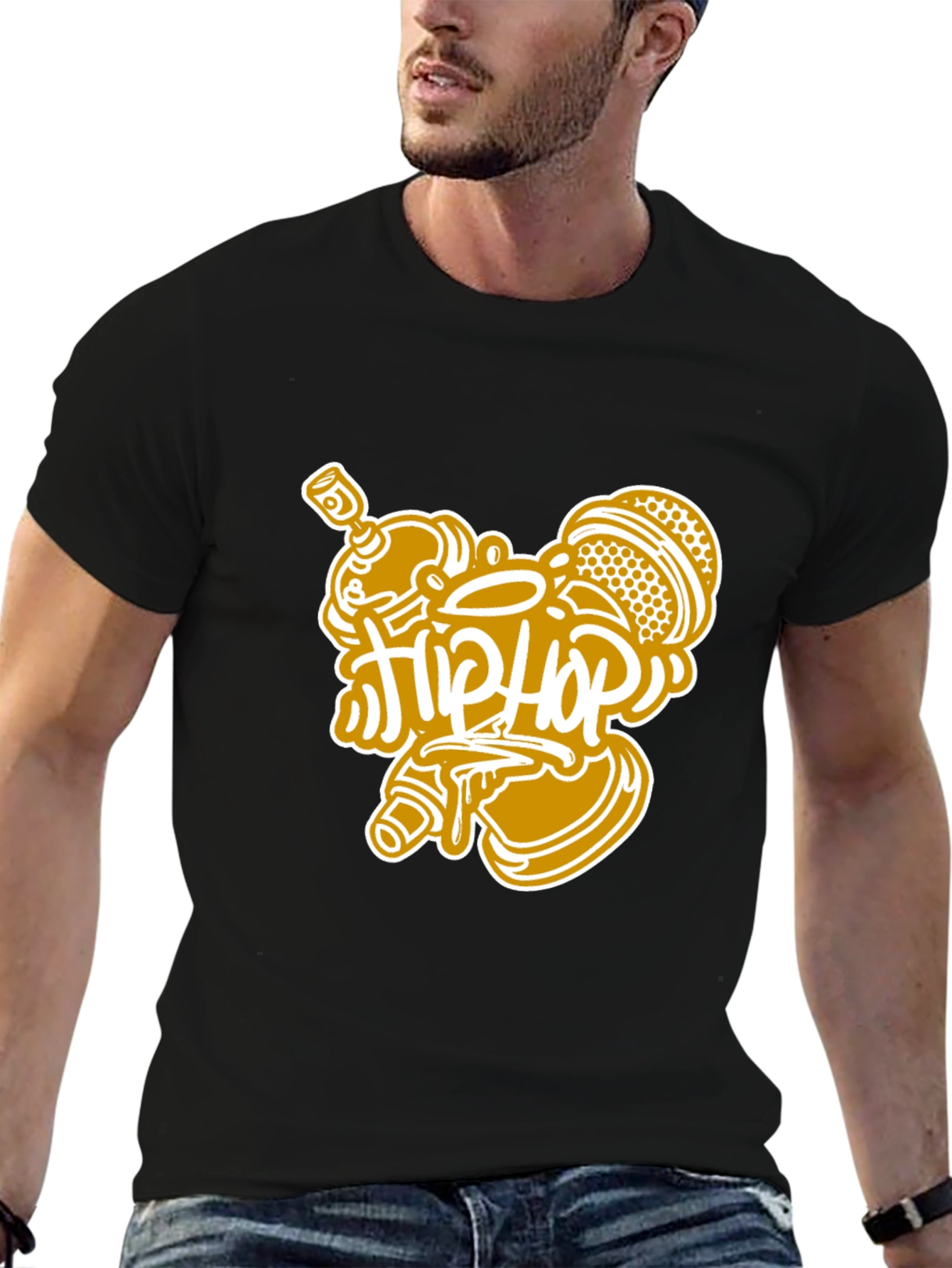 Hip Hop Graphic Black T-Shirt