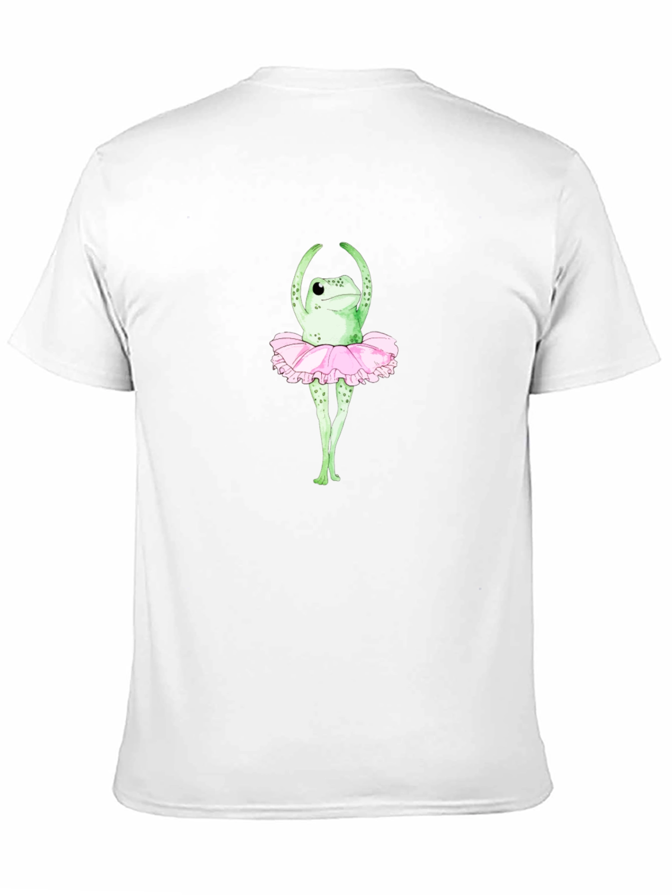 Frog Ballerina Graphic T-Shirt - Black Crew Neck