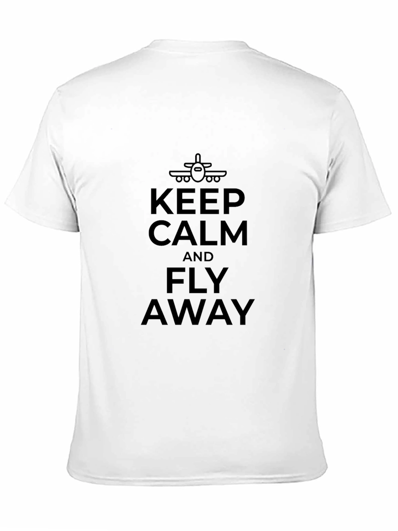 Keep Calm and Fly Away Black Tee