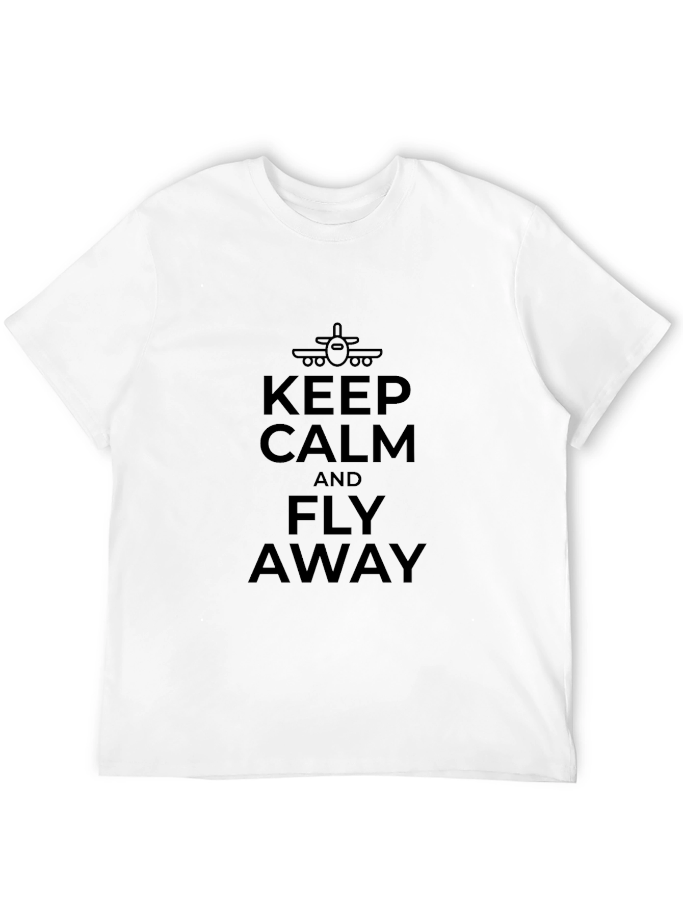 Keep Calm and Fly Away Black Tee