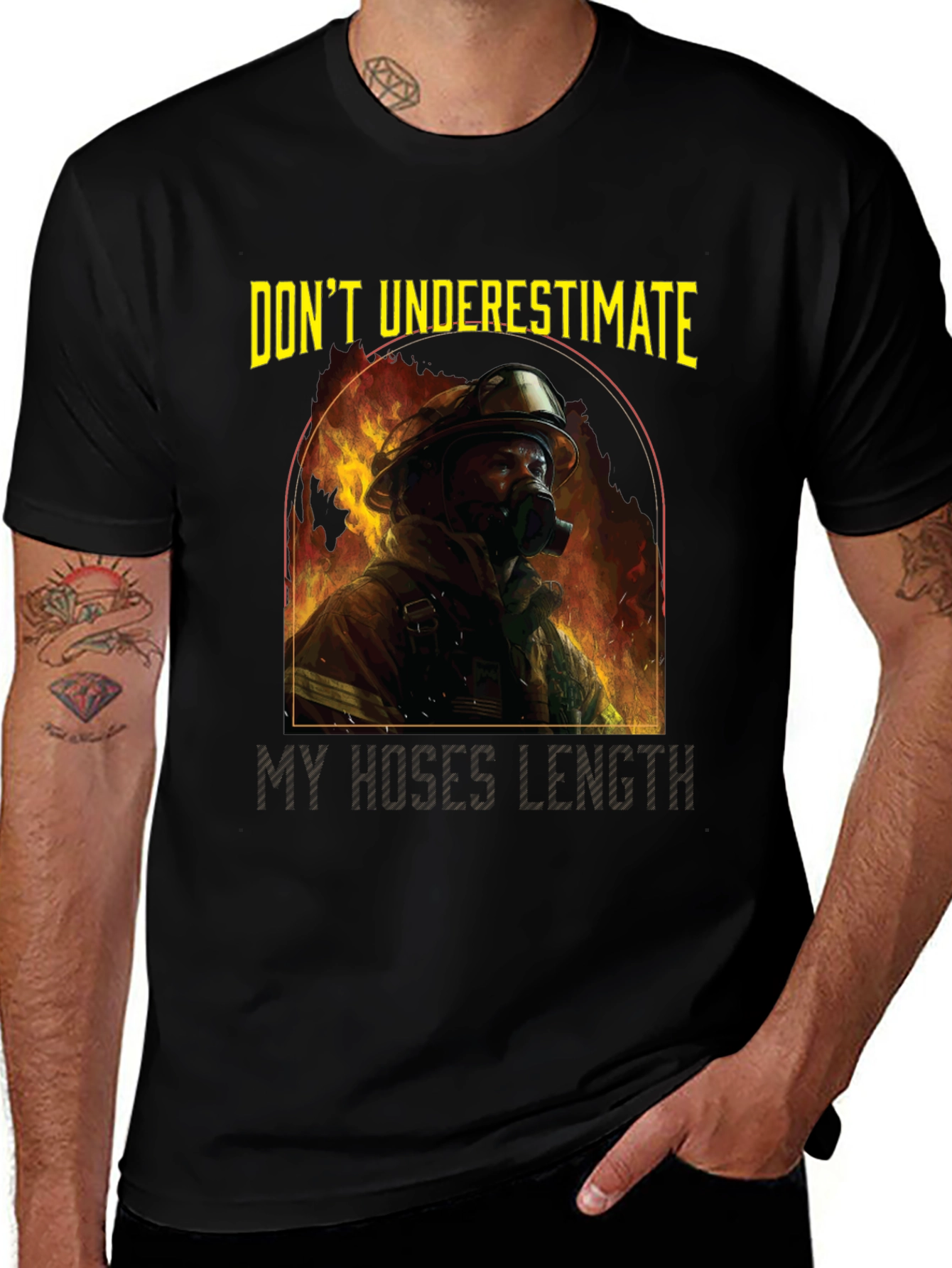 Firefighter Hose Length Graphic Tee