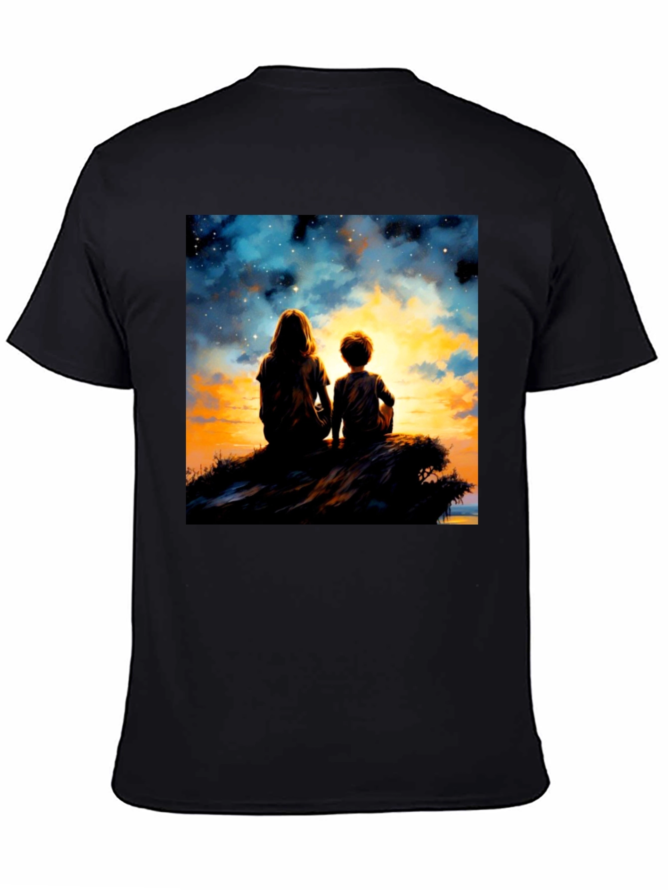 Sunset Dreams Graphic Tee - Unisex Black T-Shirt