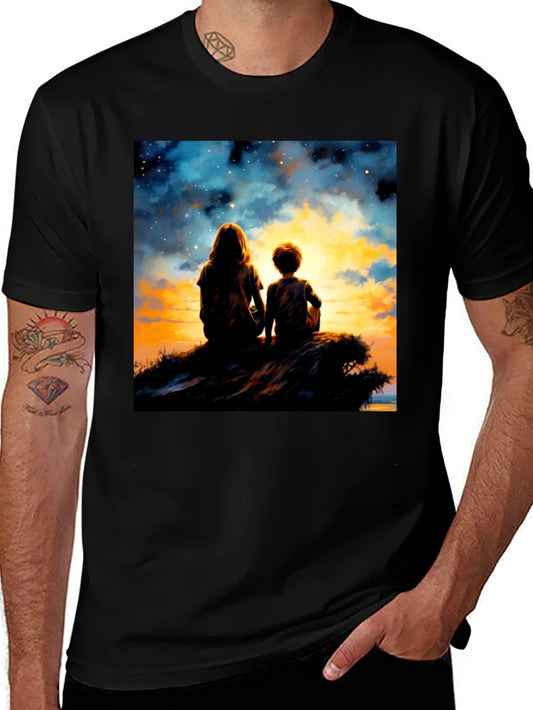 Sunset Dreams Graphic Tee - Unisex Black T-Shirt