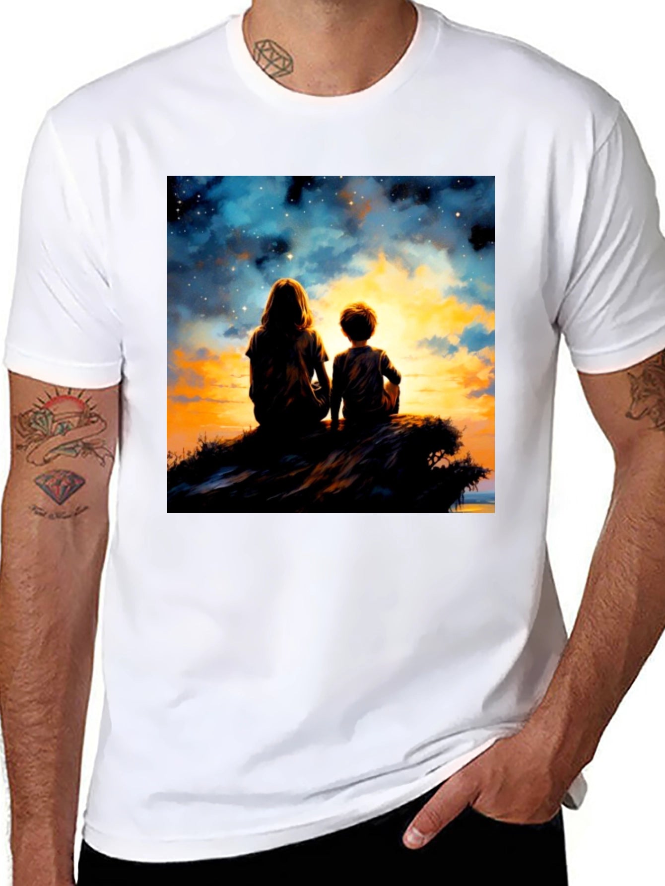 Sunset Dreams Graphic Tee - Unisex Black T-Shirt