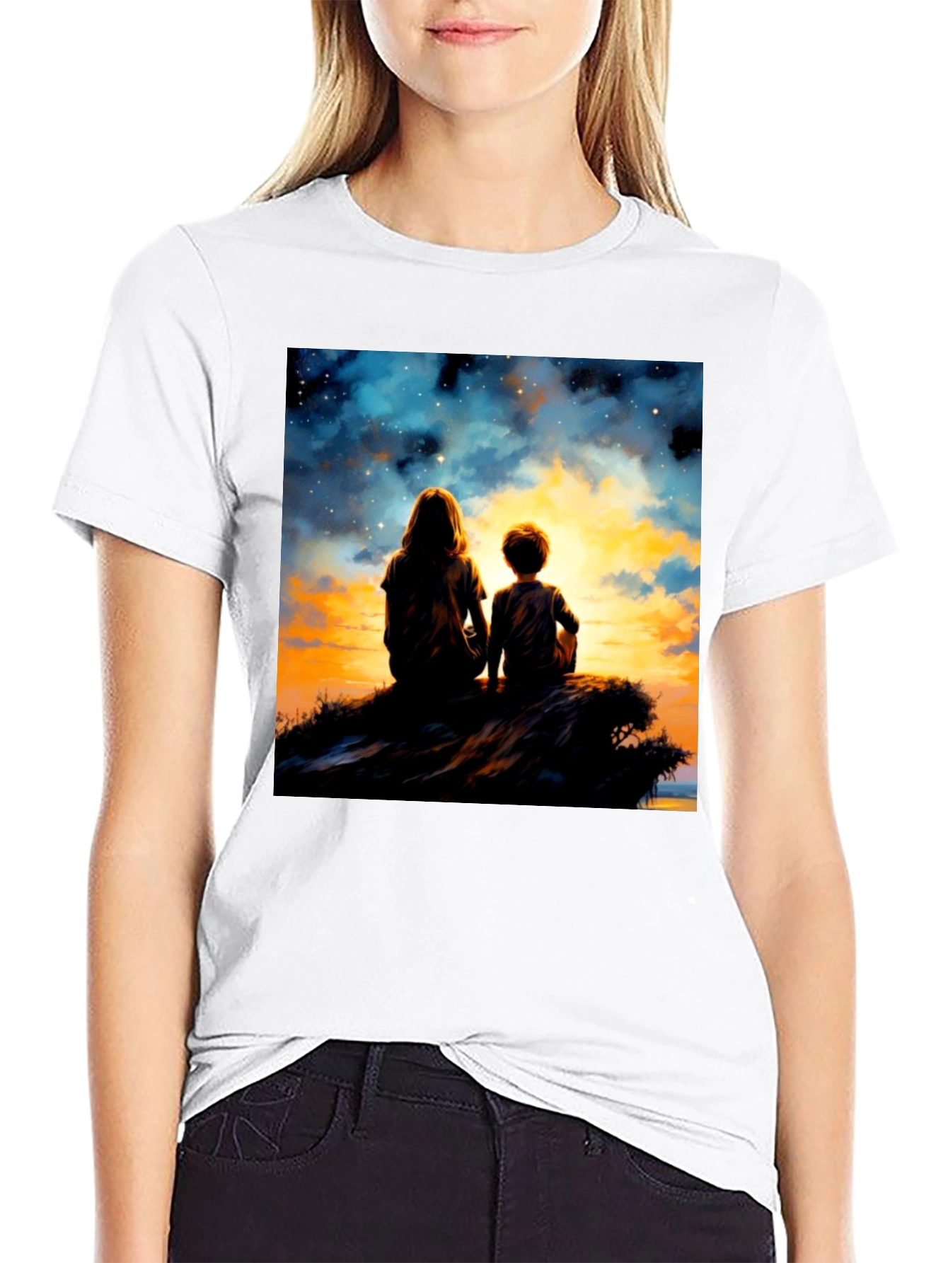 Sunset Dreams Graphic Tee - Unisex Black T-Shirt