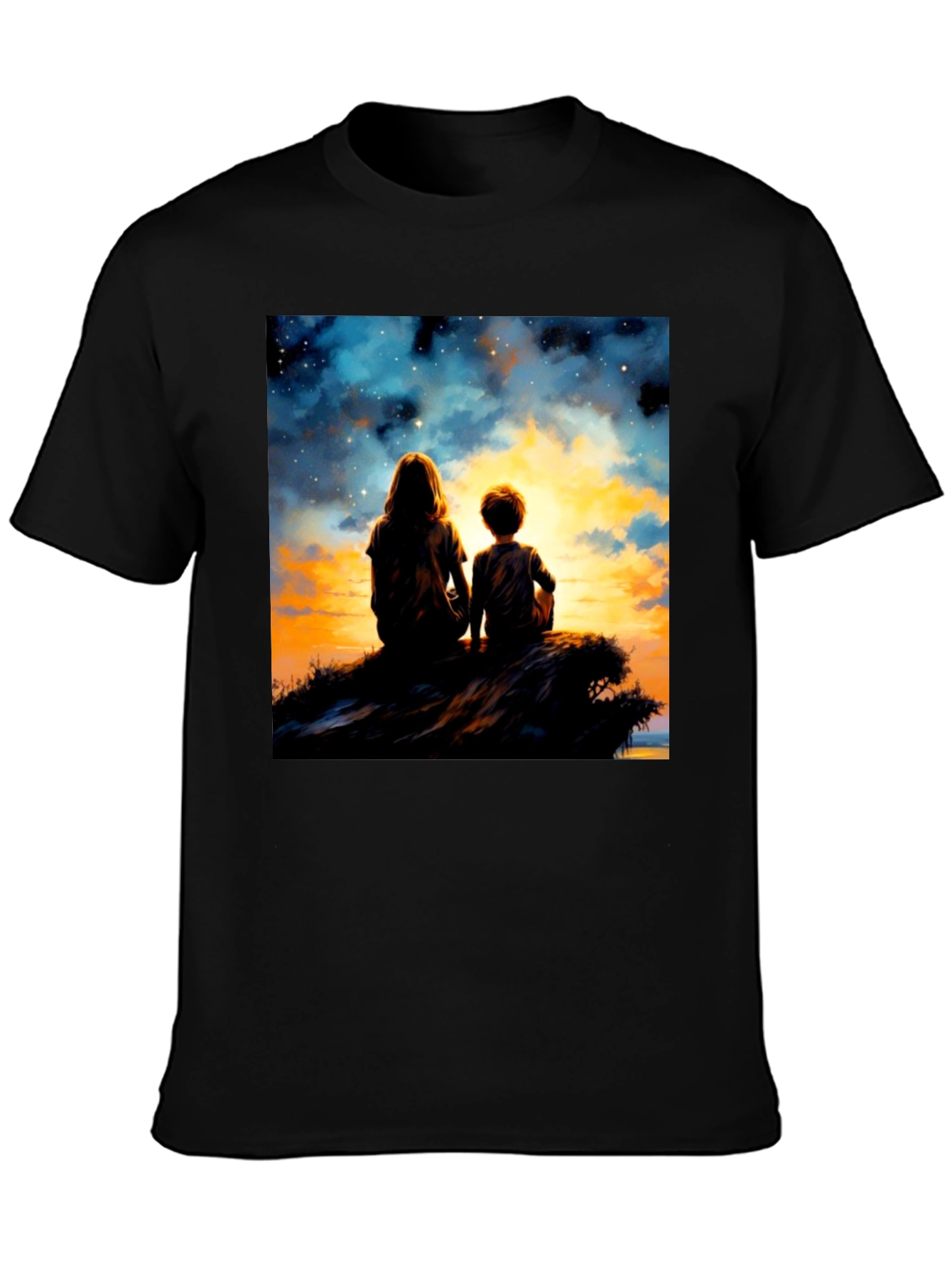 Sunset Dreams Graphic Tee - Unisex Black T-Shirt