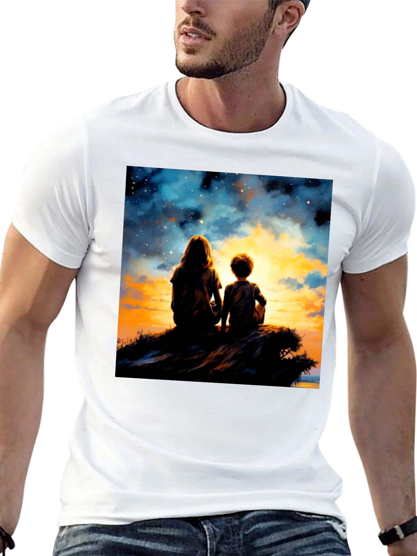Sunset Dreams Graphic Tee - Unisex Black T-Shirt