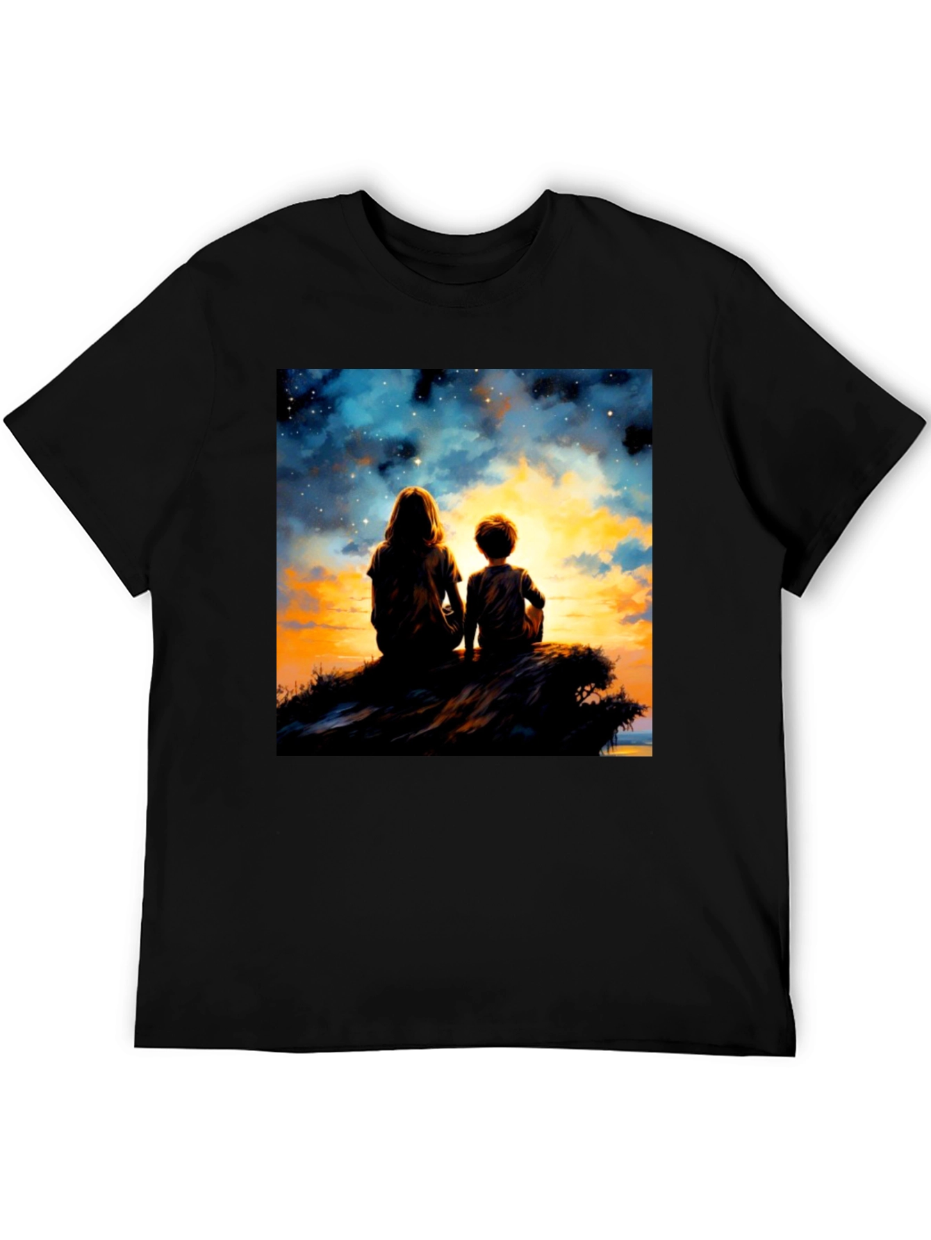 Sunset Dreams Graphic Tee - Unisex Black T-Shirt