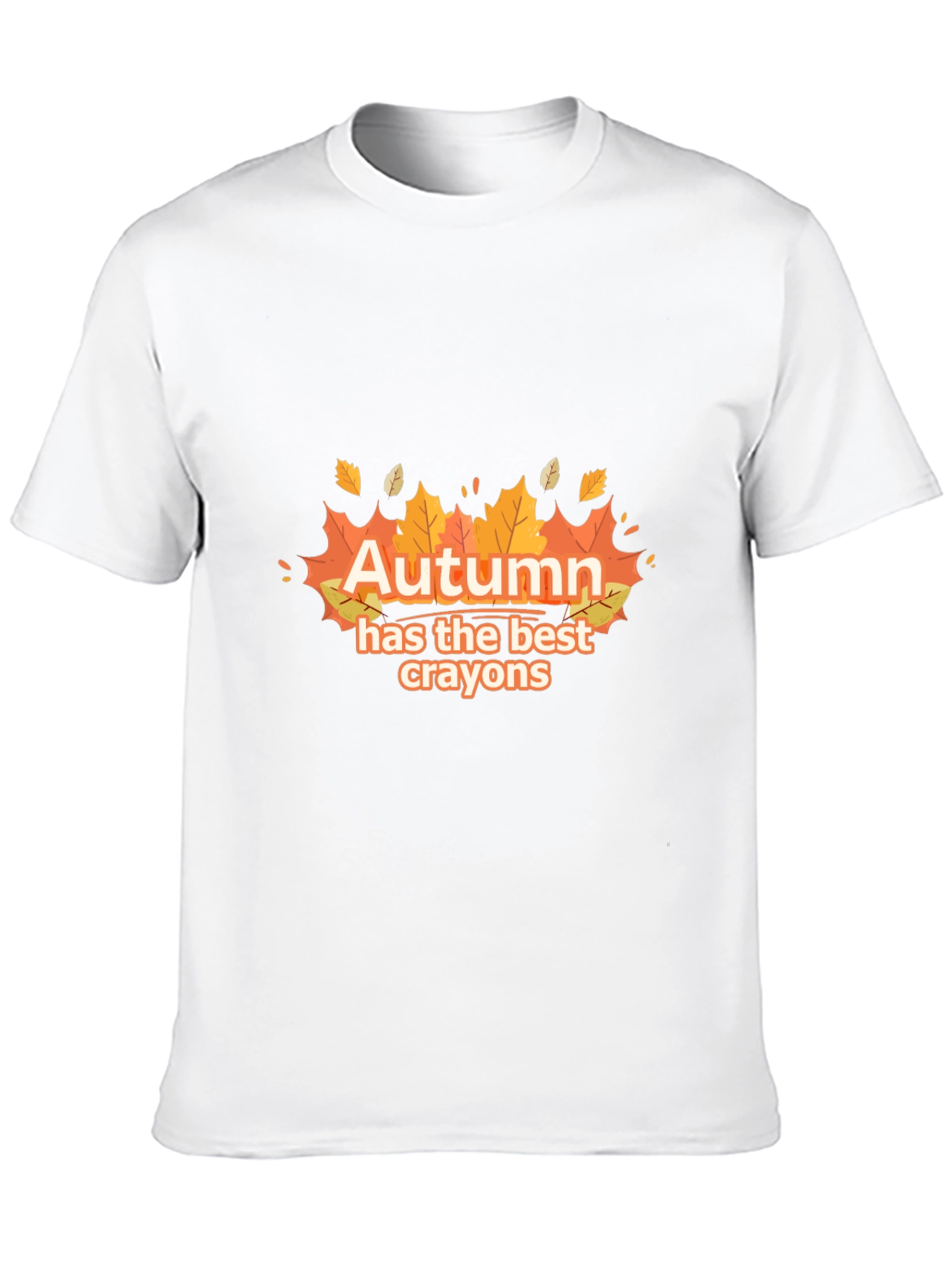 Autumn Best Crayons Graphic Tee - Fall Season T-Shirt