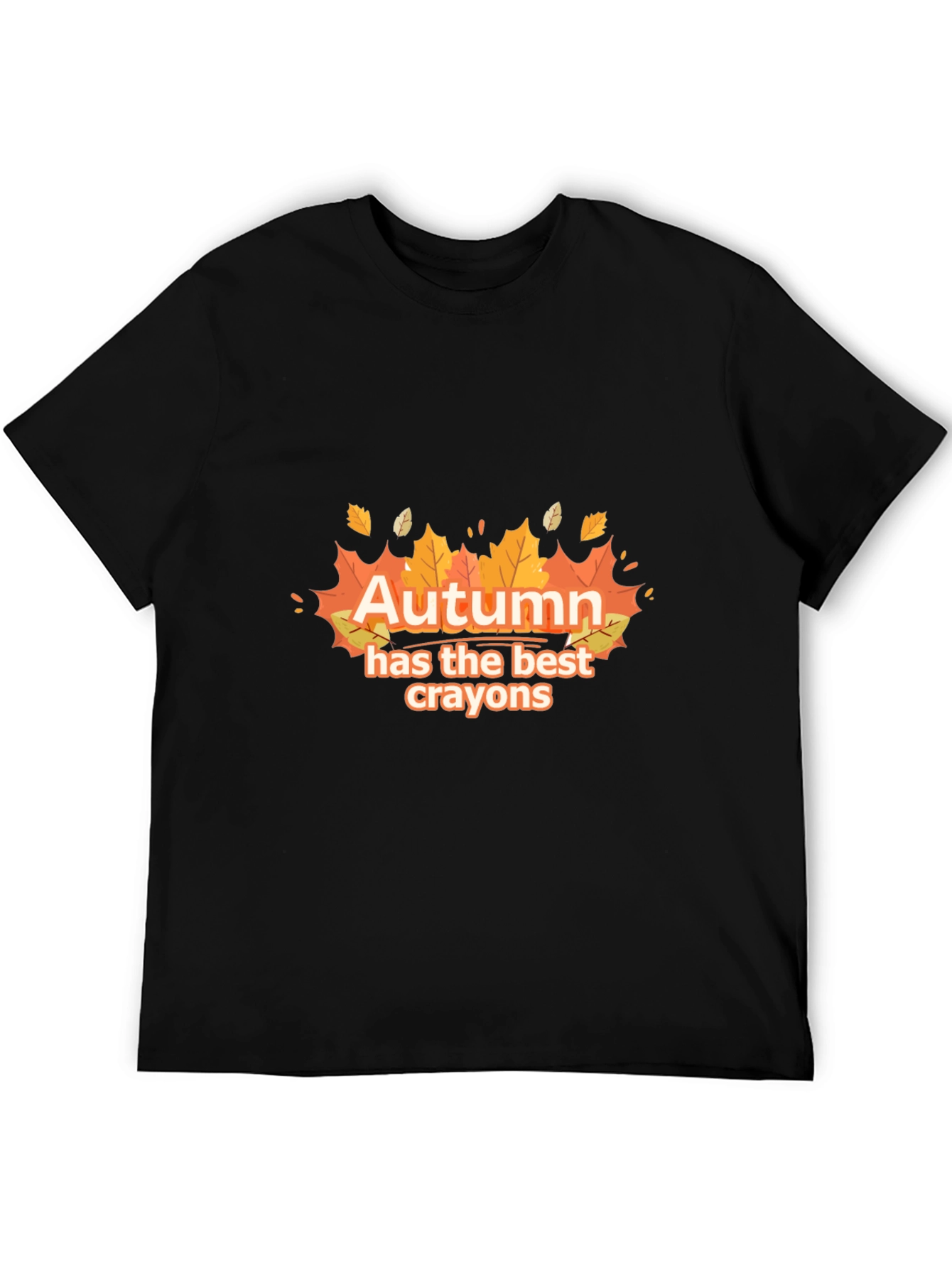 Autumn Best Crayons Graphic Tee - Fall Season T-Shirt