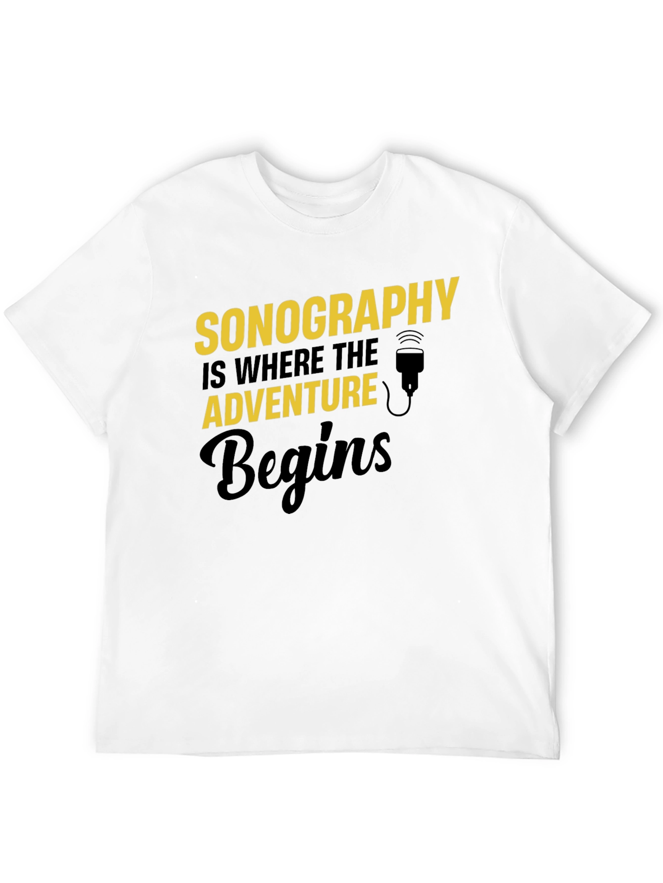 Sonography Adventure Begins T-Shirt - Black