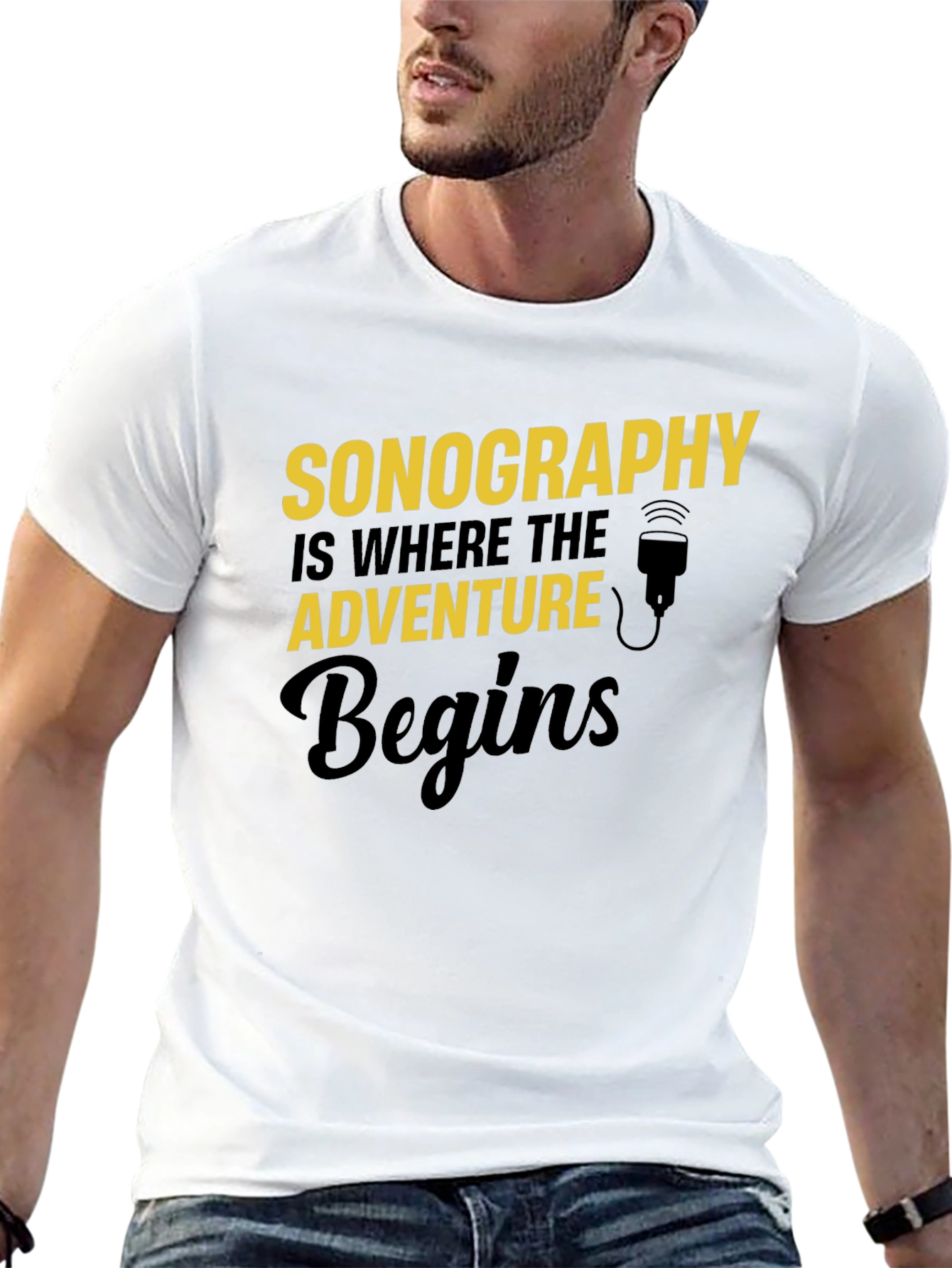 Sonography Adventure Begins T-Shirt - Black