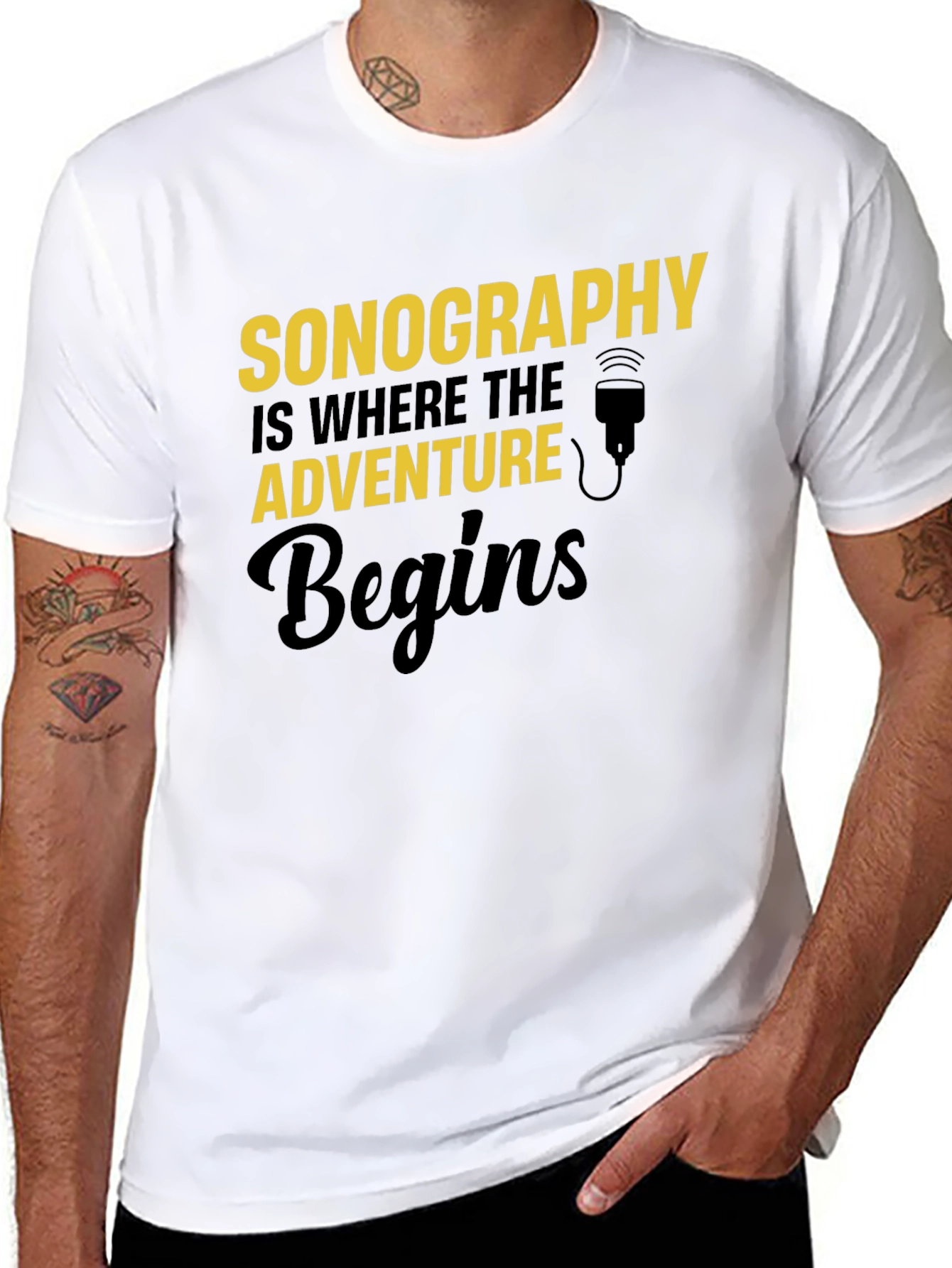 Sonography Adventure Begins T-Shirt - Black