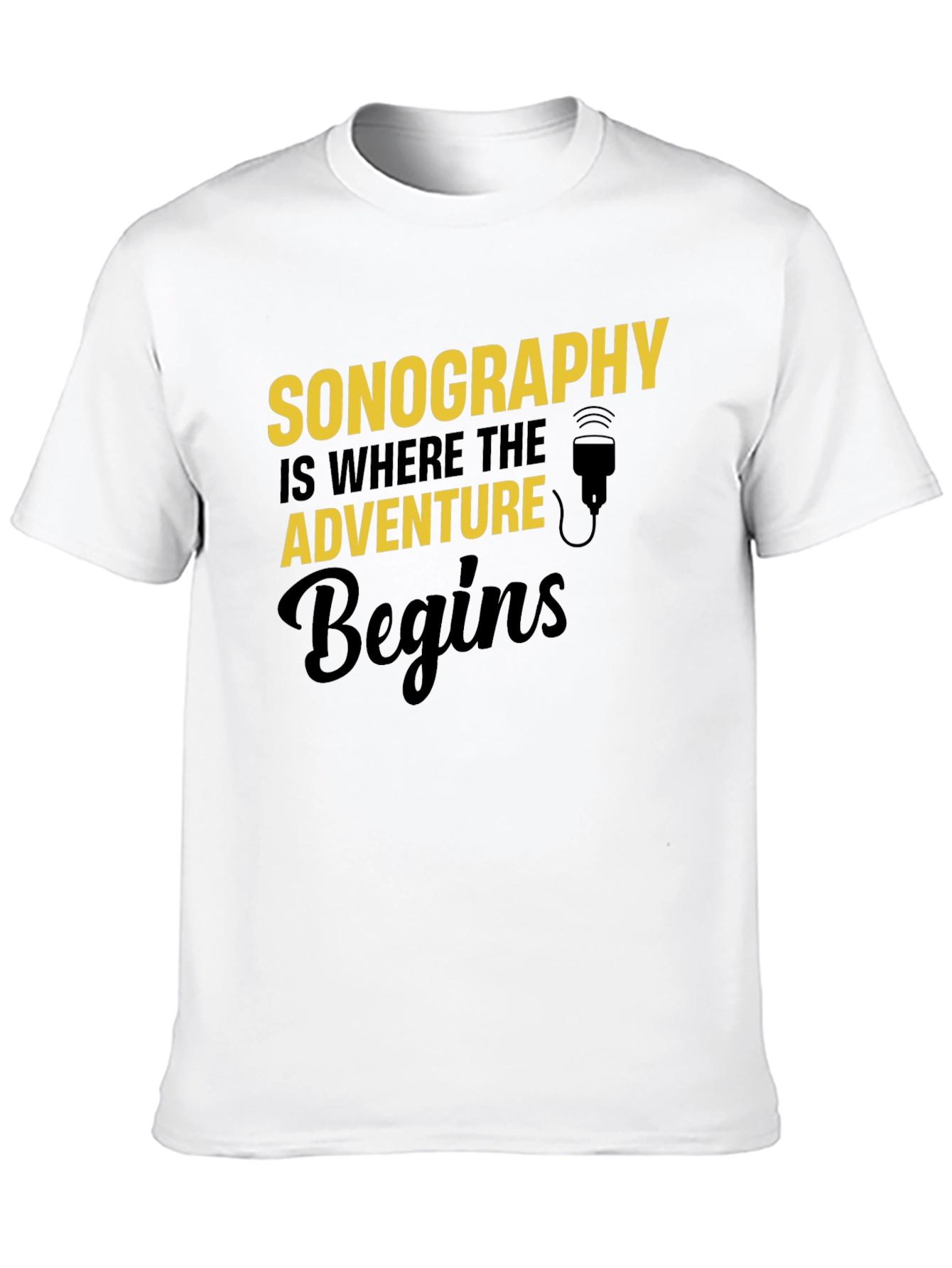 Sonography Adventure Begins T-Shirt - Black