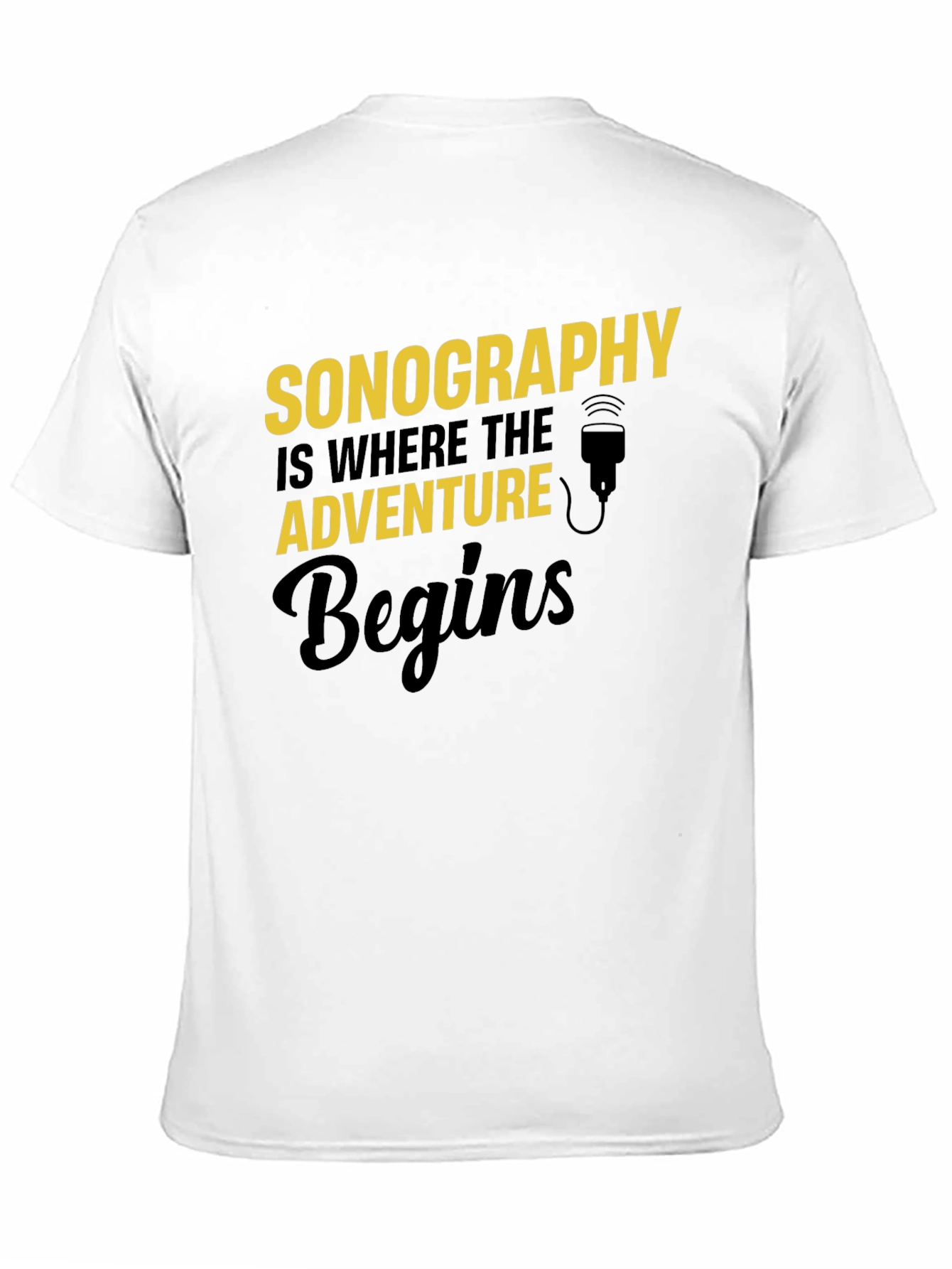 Sonography Adventure Begins T-Shirt - Black