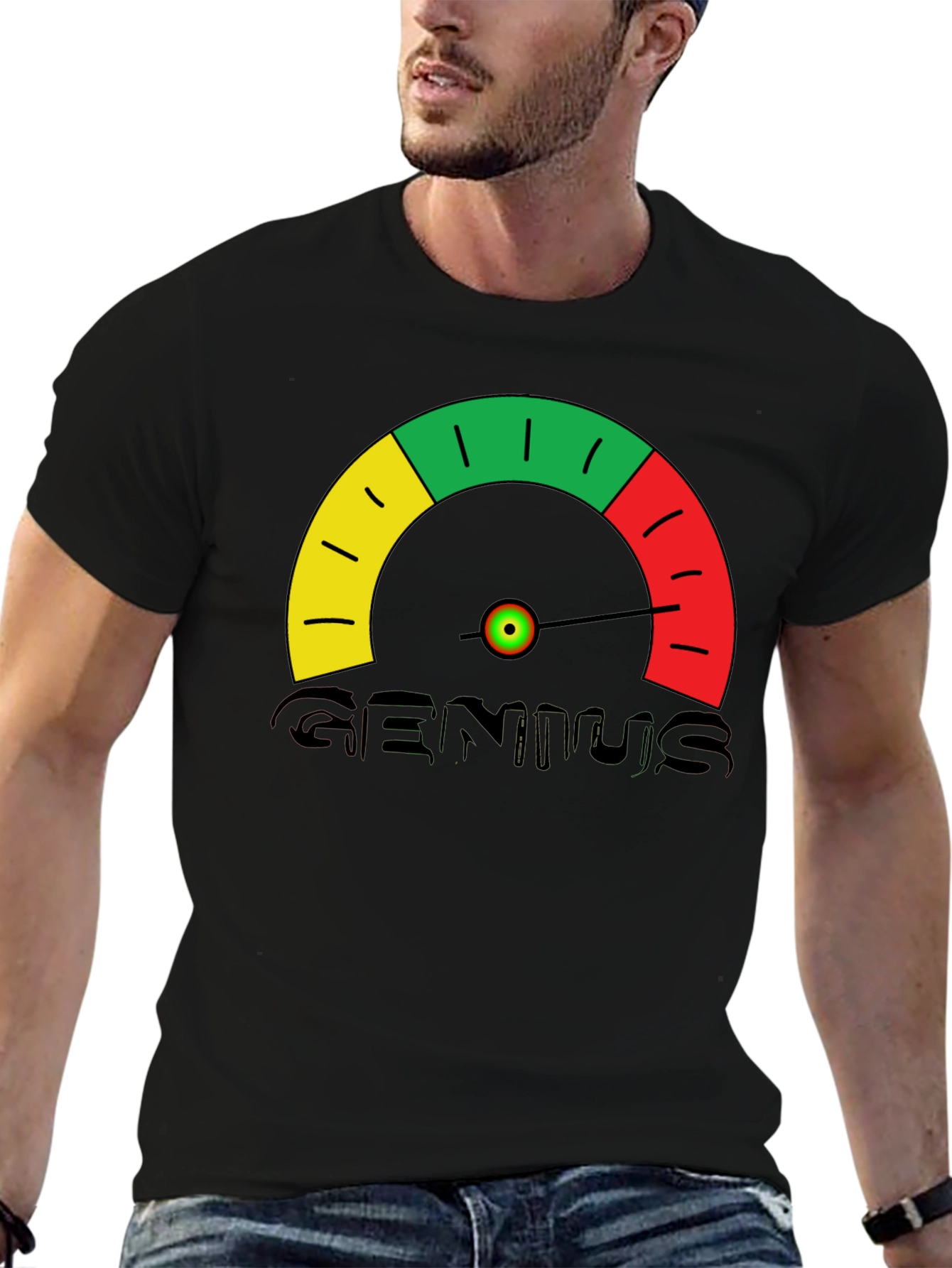 Genius Meter T-Shirt - Novelty Graphic Tee