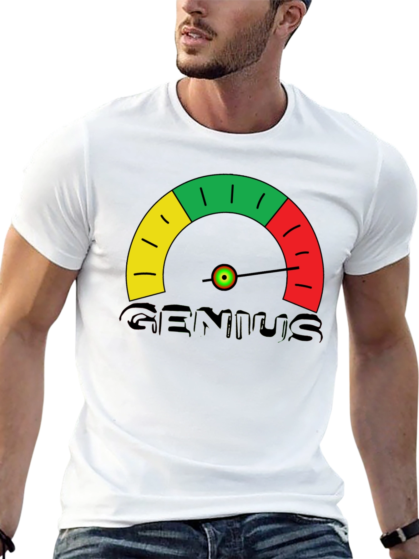Genius Meter T-Shirt - Novelty Graphic Tee