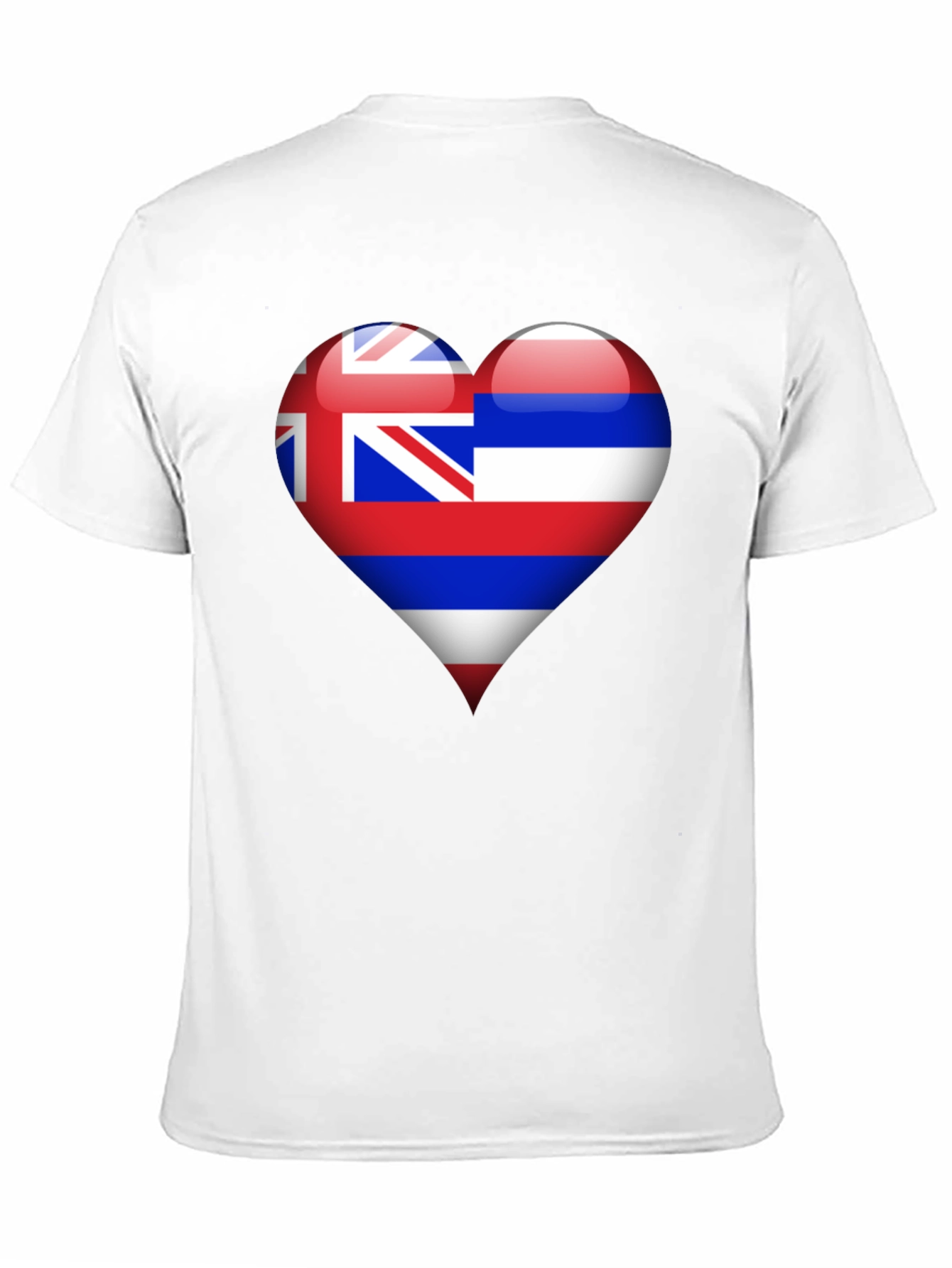 Hawaii Heart Flag Black T-Shirt