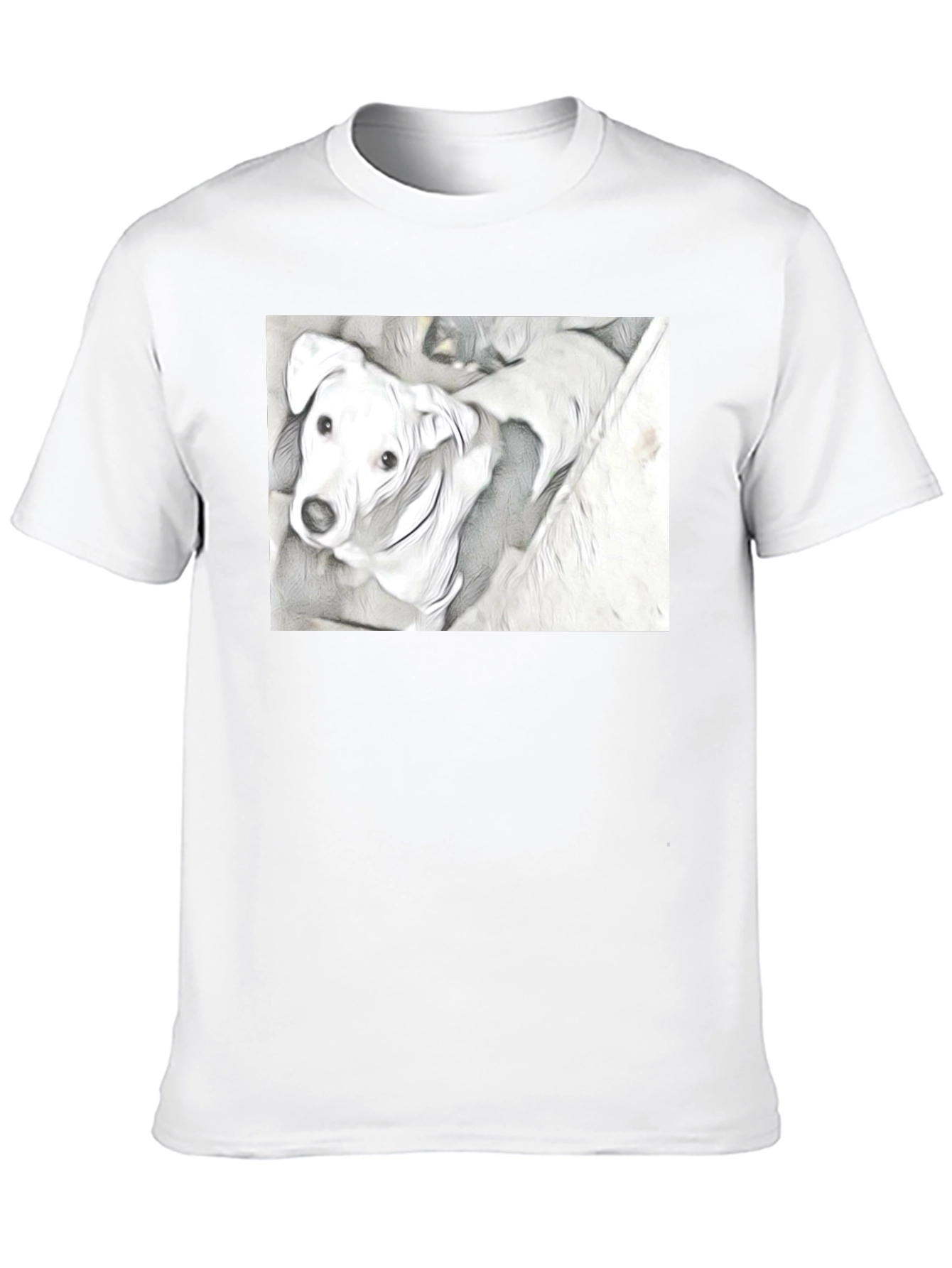 Dog Graphic Tee - Unique Sketch Art