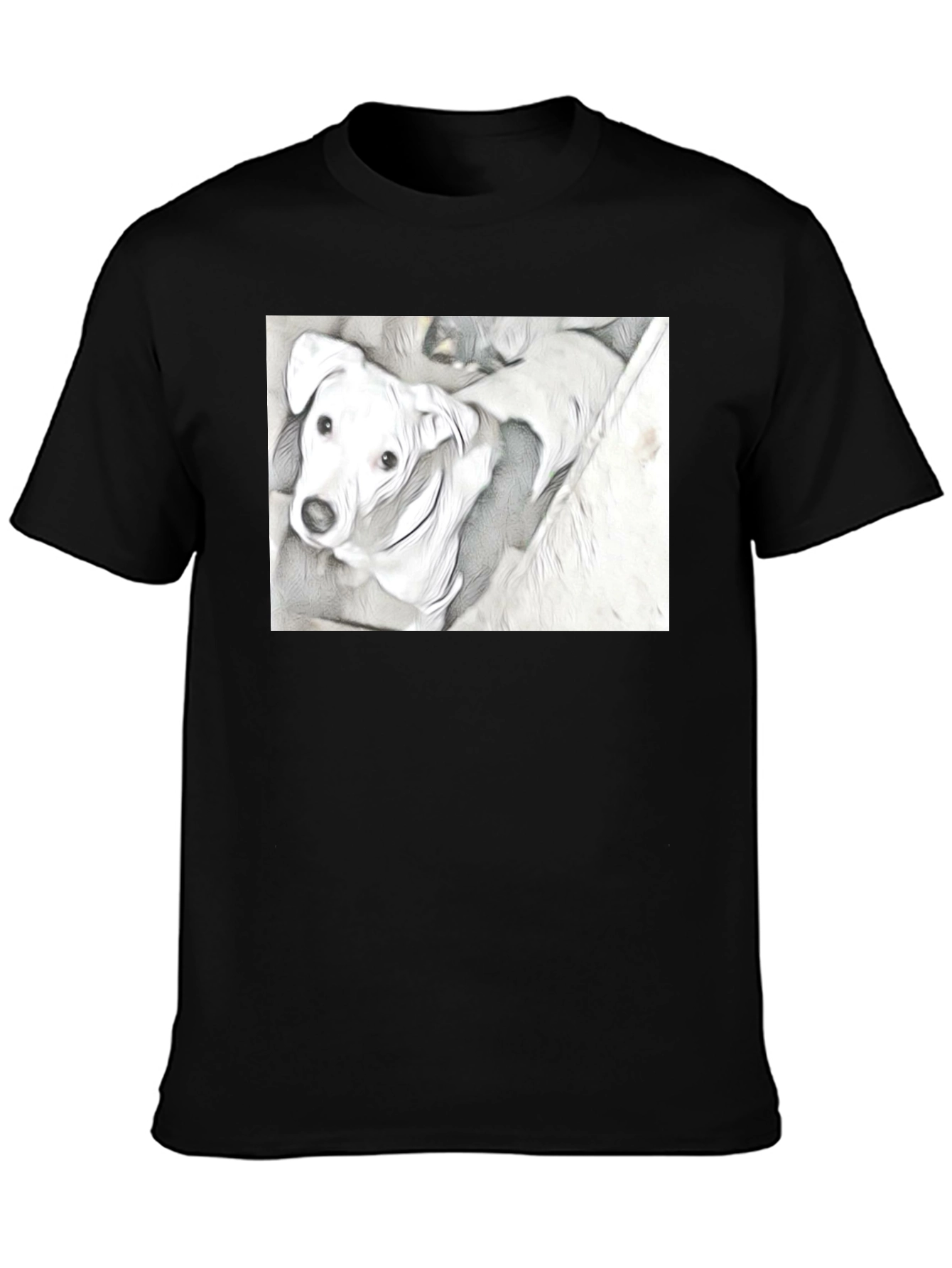 Dog Graphic Tee - Unique Sketch Art