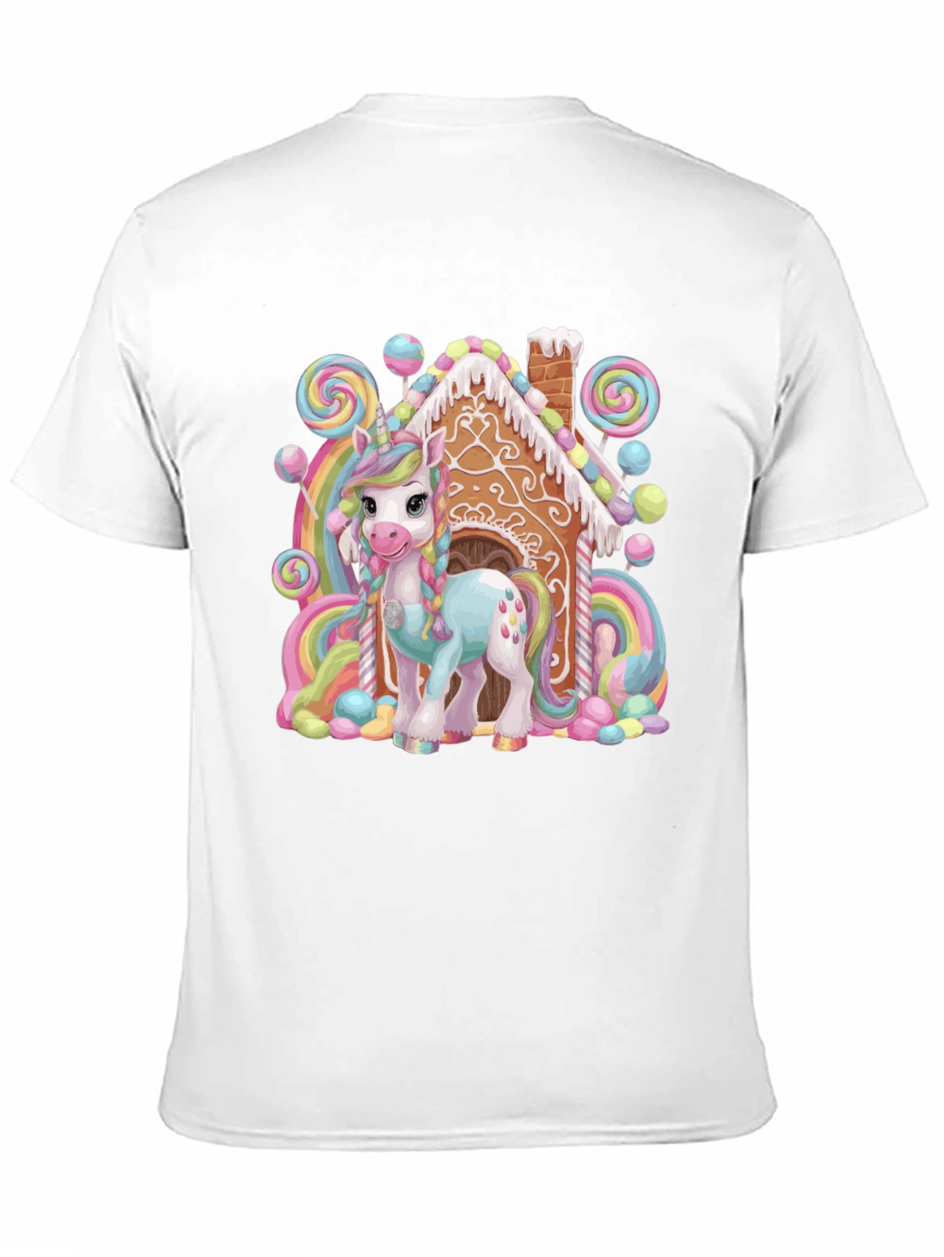 Unicorn Gingerbread House Graphic Tee
