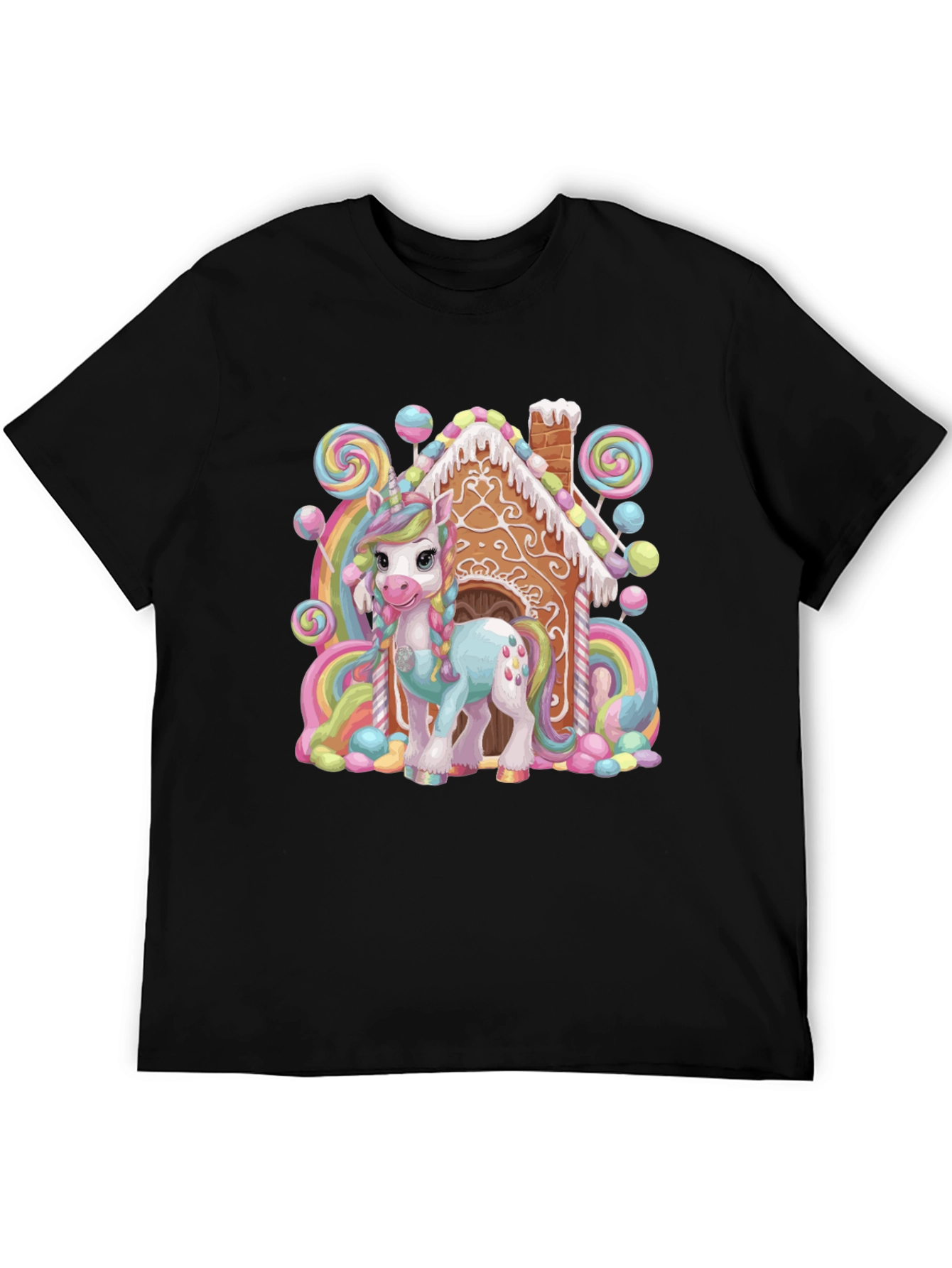 Unicorn Gingerbread House Graphic Tee