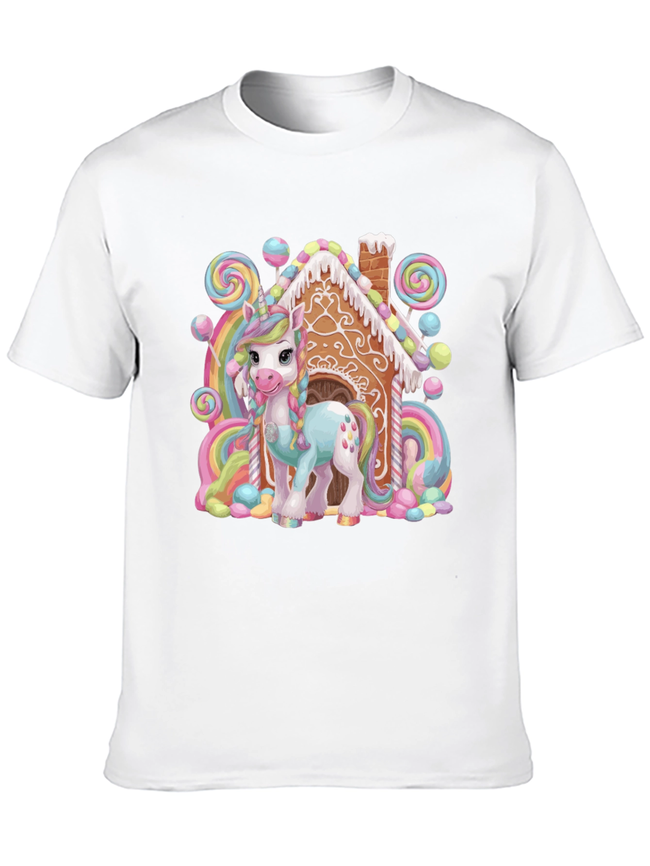 Unicorn Gingerbread House Graphic Tee