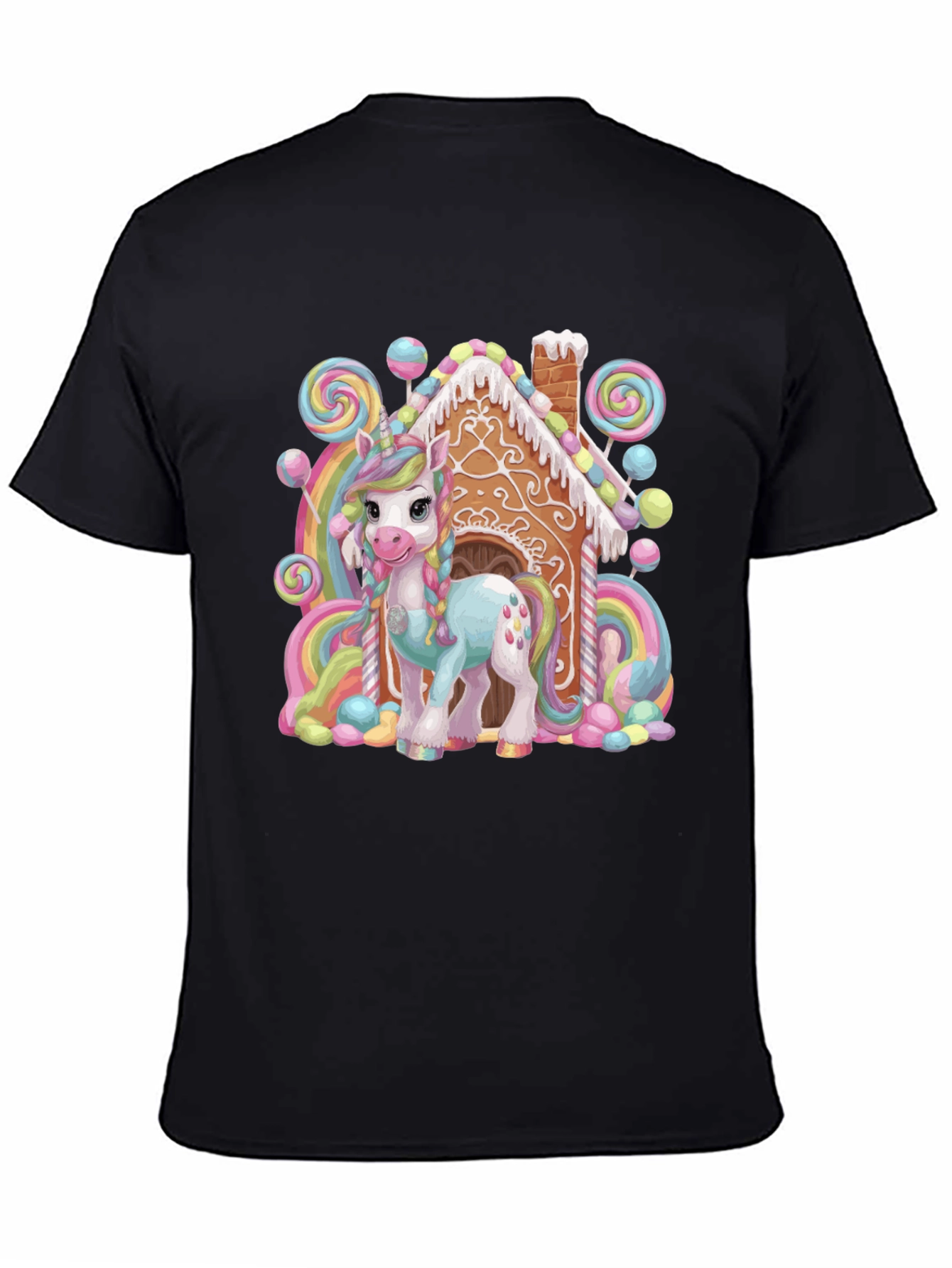 Unicorn Gingerbread House Graphic Tee