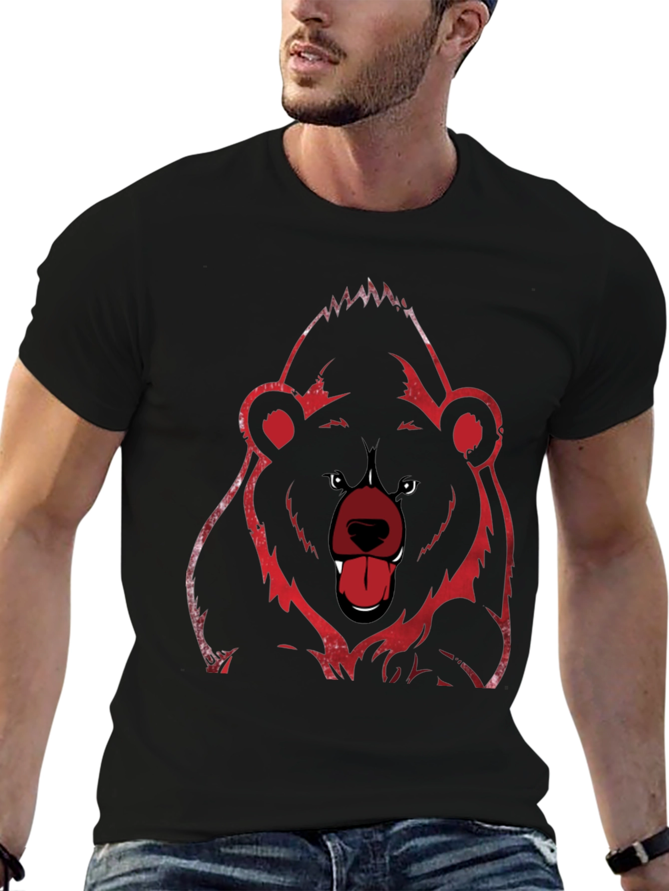 Grizzly Bear Graphic Tee - Black