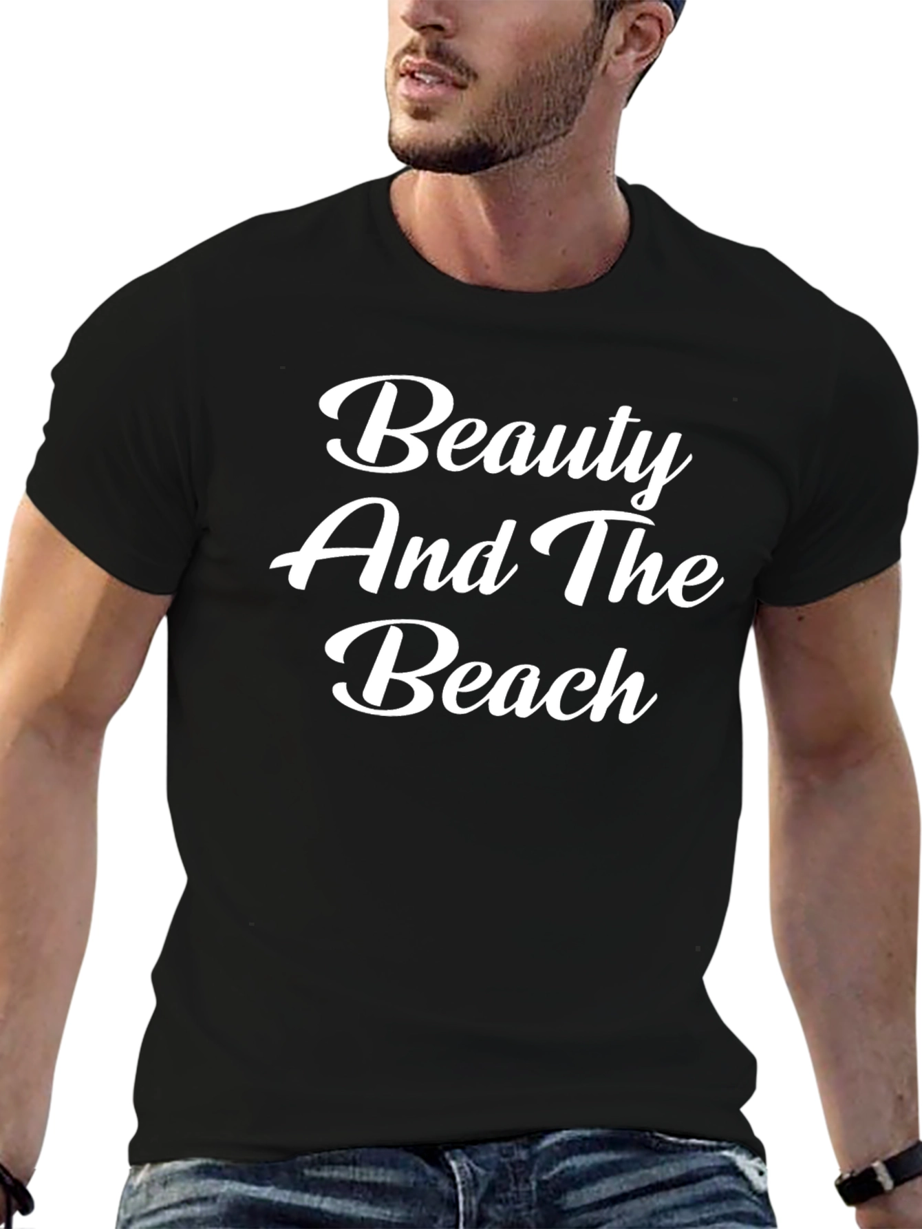 Beauty And The Beach Graphic Tee - Black