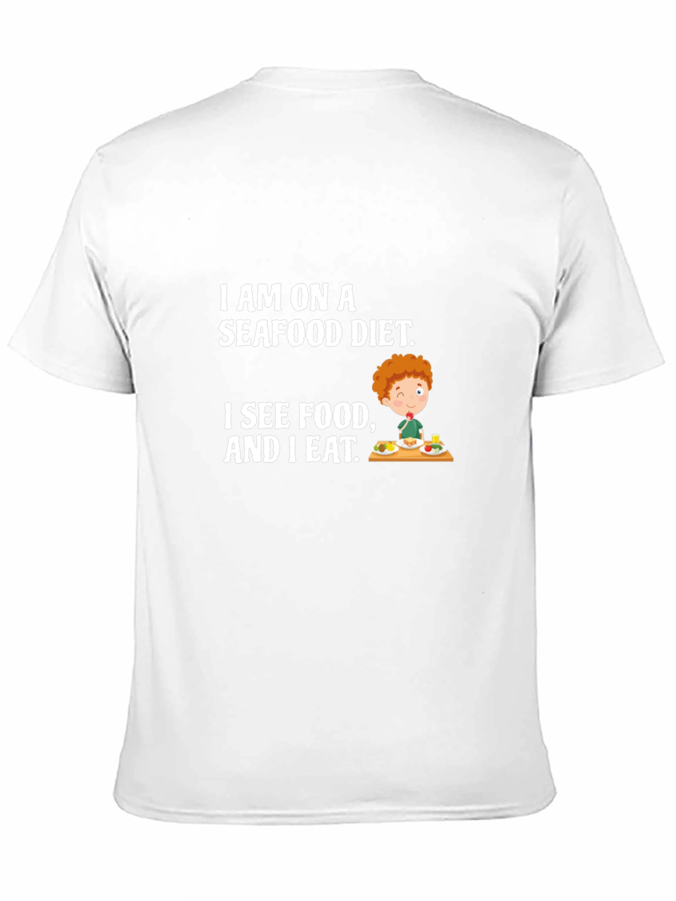 Seafood Diet Funny Graphic T-Shirt