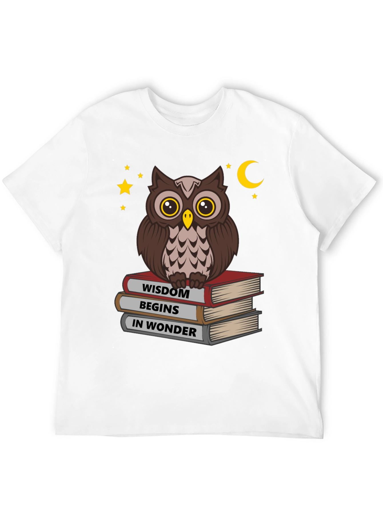 Wise Owl on Books T-Shirt