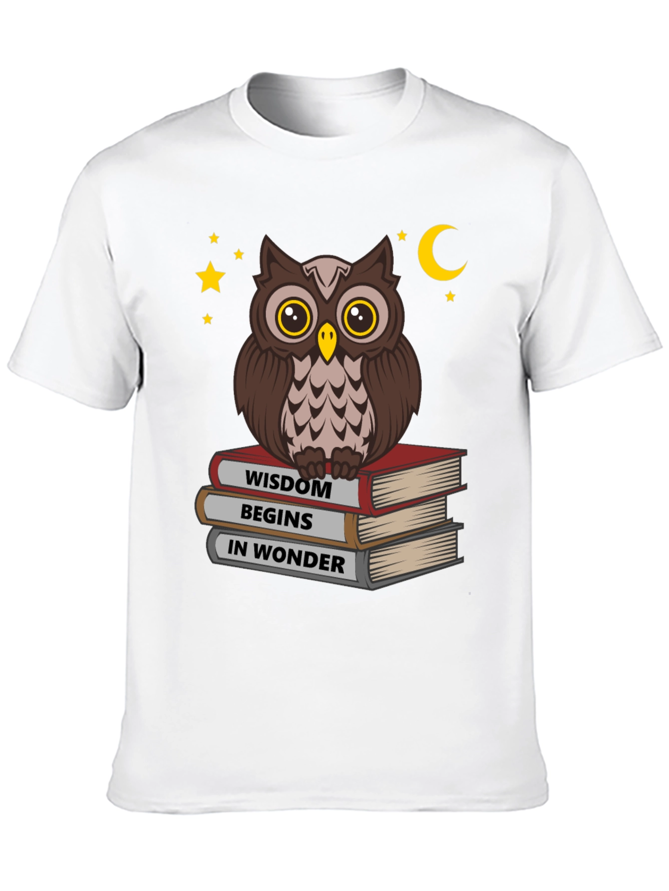 Wise Owl on Books T-Shirt