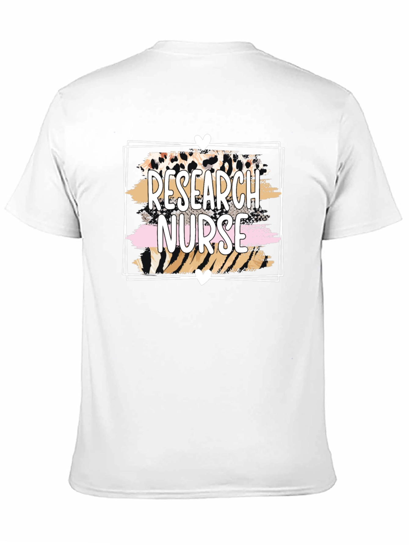 Research Nurse Graphic T-Shirt - Leopard Print Design