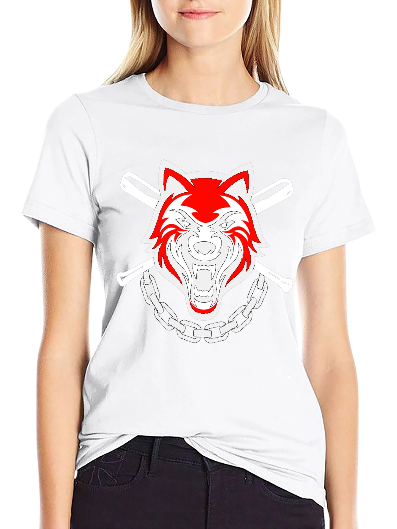 Cool Wolf Graphic T-Shirt - Black