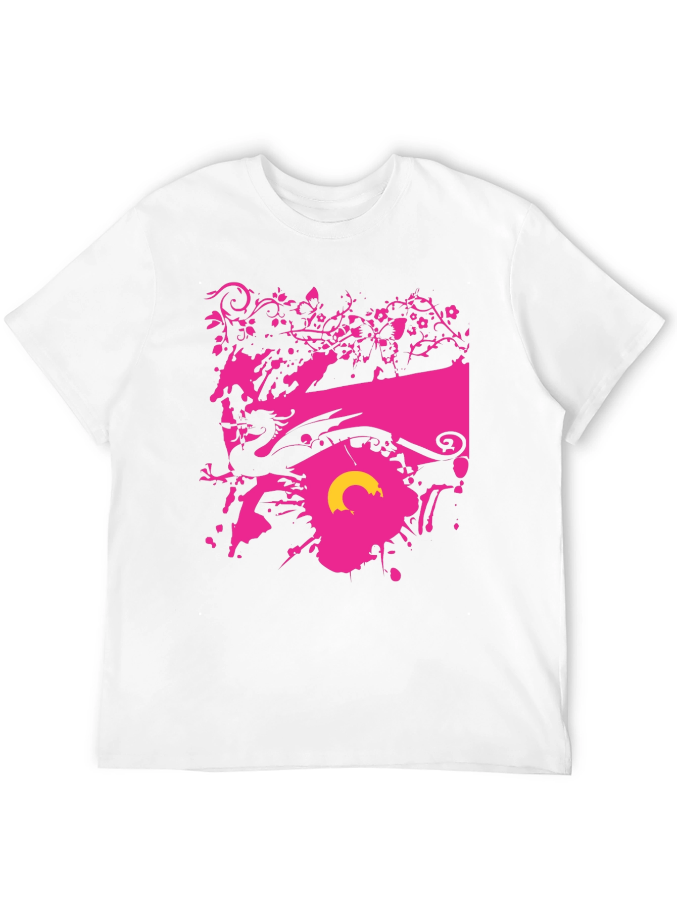 Graphic Print Black Tee