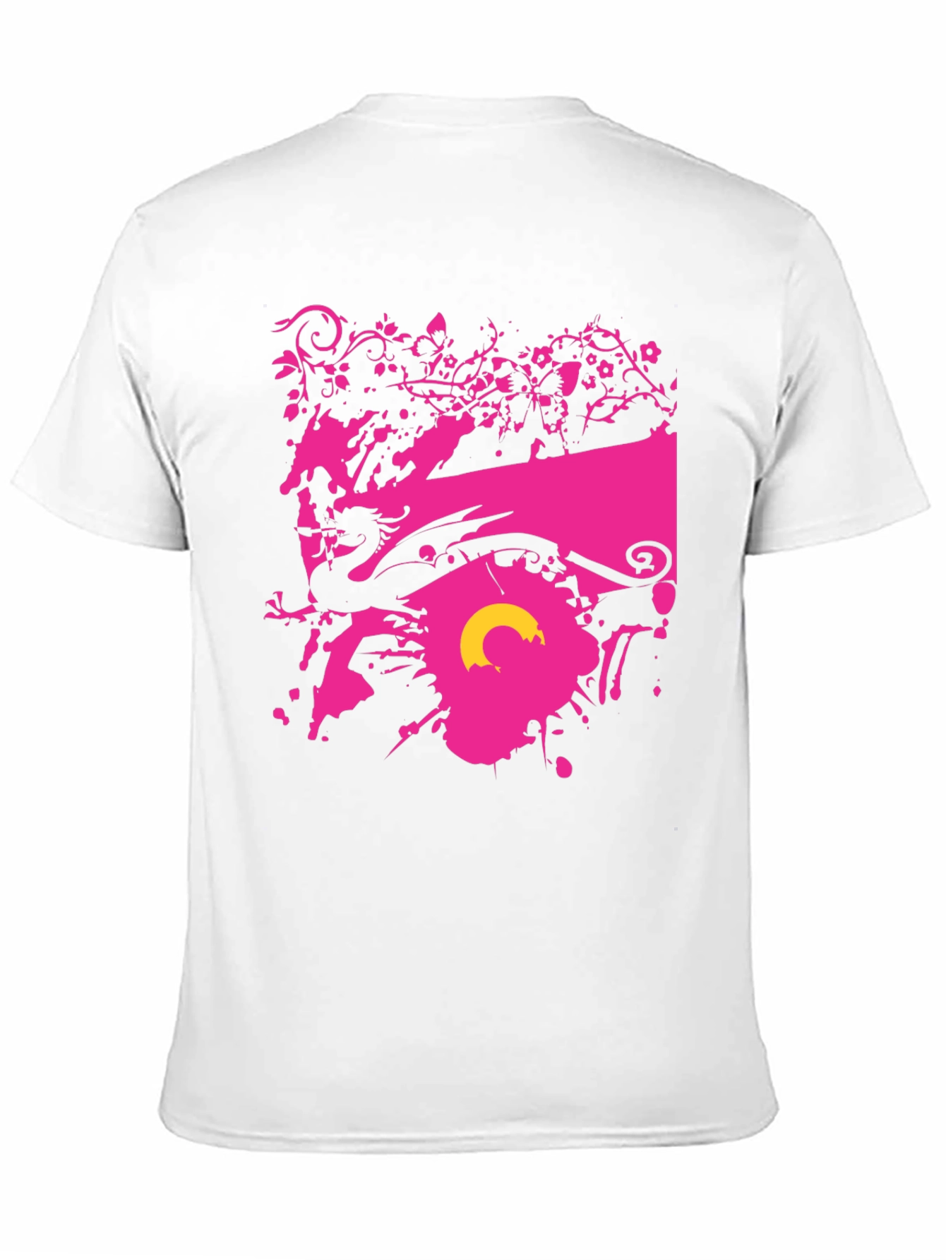 Graphic Print Black Tee